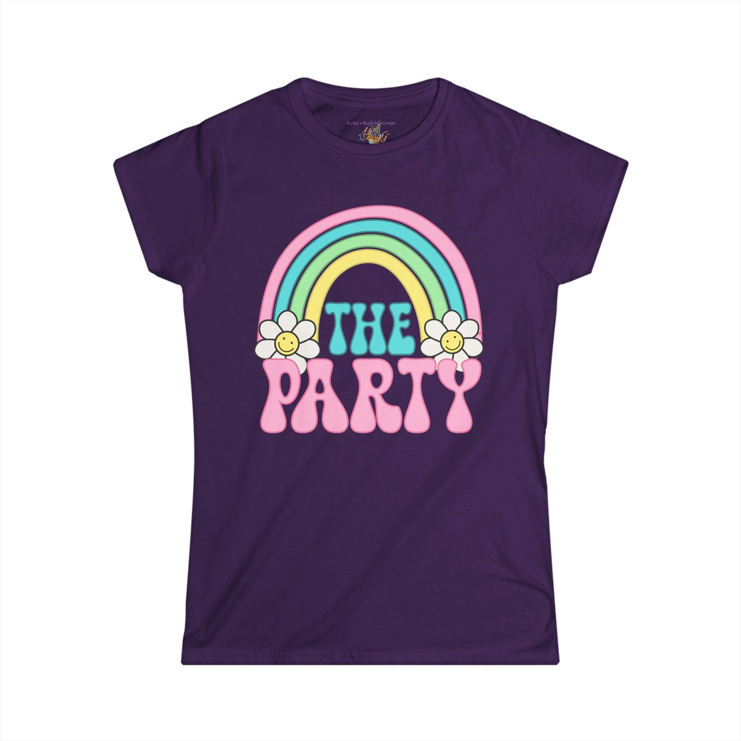 Bridal Party Retro Rainbow, S-2XL, Women's Softstyle Tee