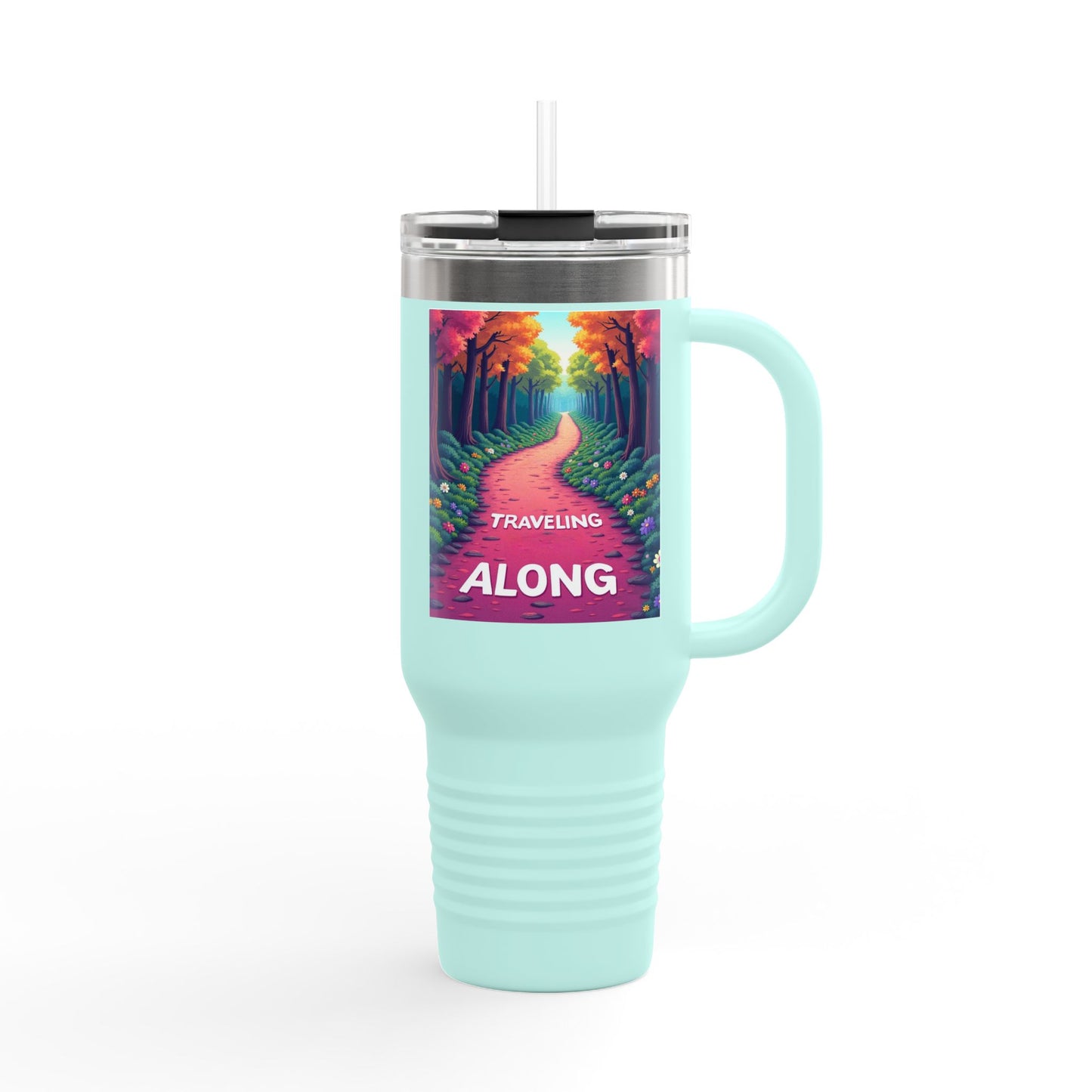 Colorful Insulated Travel Mug - 40oz | Perfect for Road Trips, Coffee Lovers, Gifts, Picnics, Adventurers