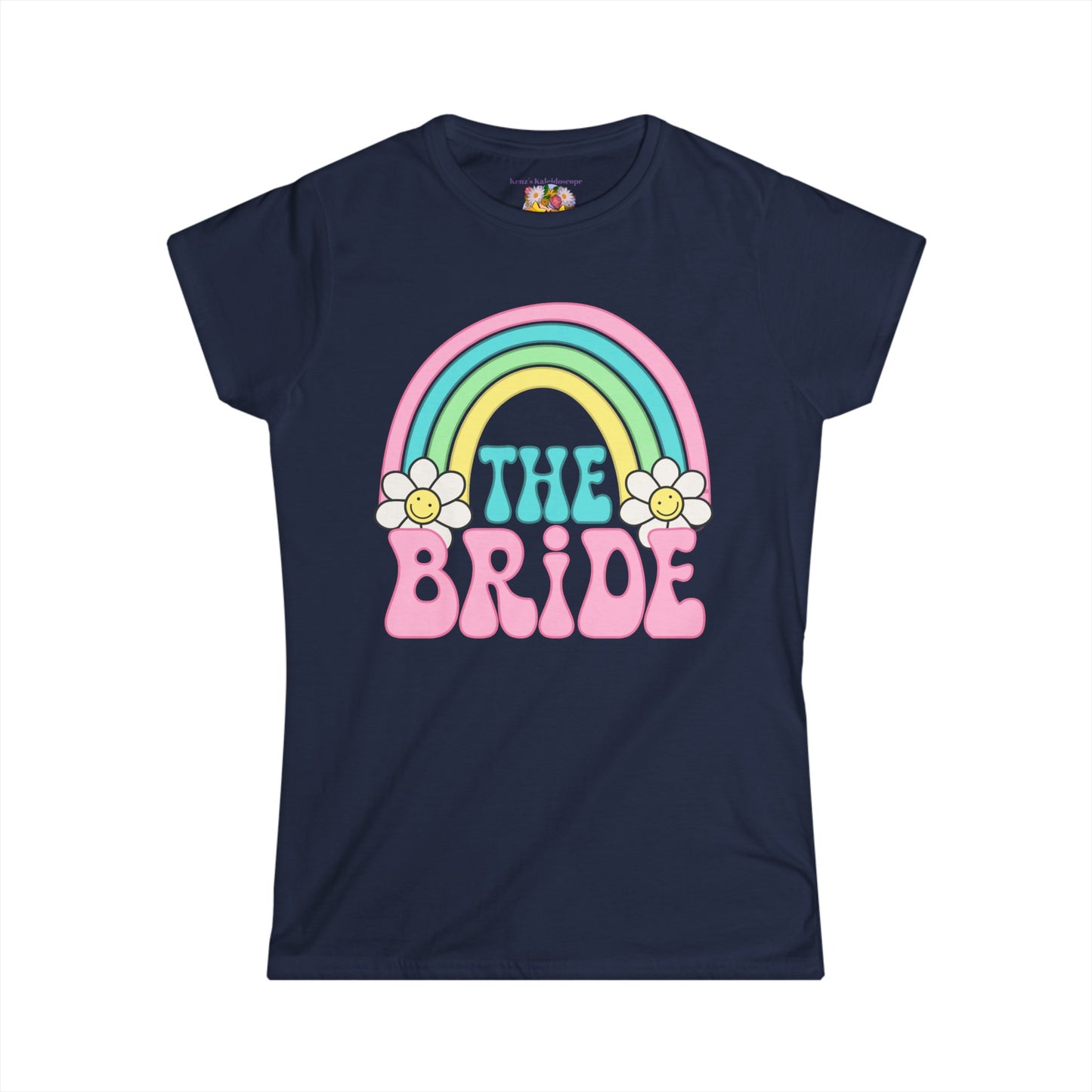 The Bride Retro Rainbow, S-2XL, Women's Softstyle Tee
