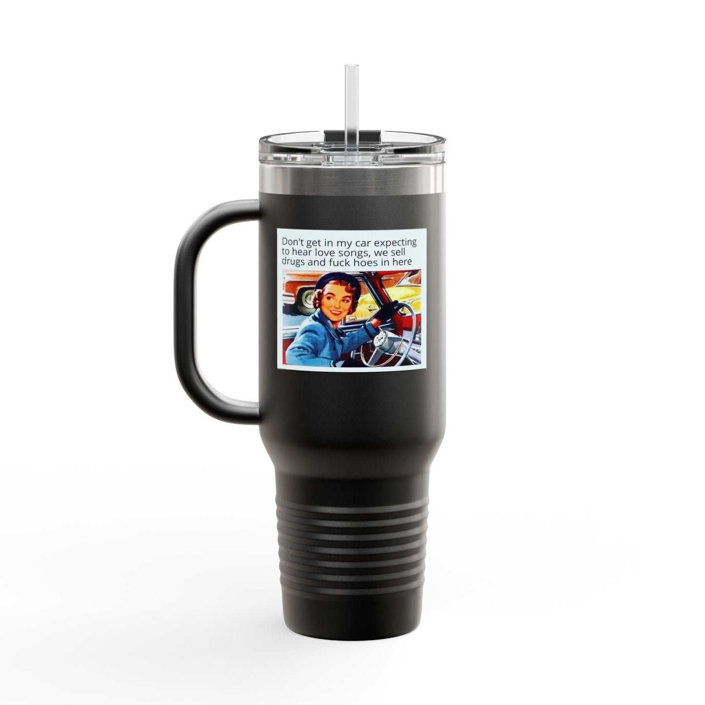 Vintage 90's HipHop Insulated Personalizable Travel Mug, 40oz