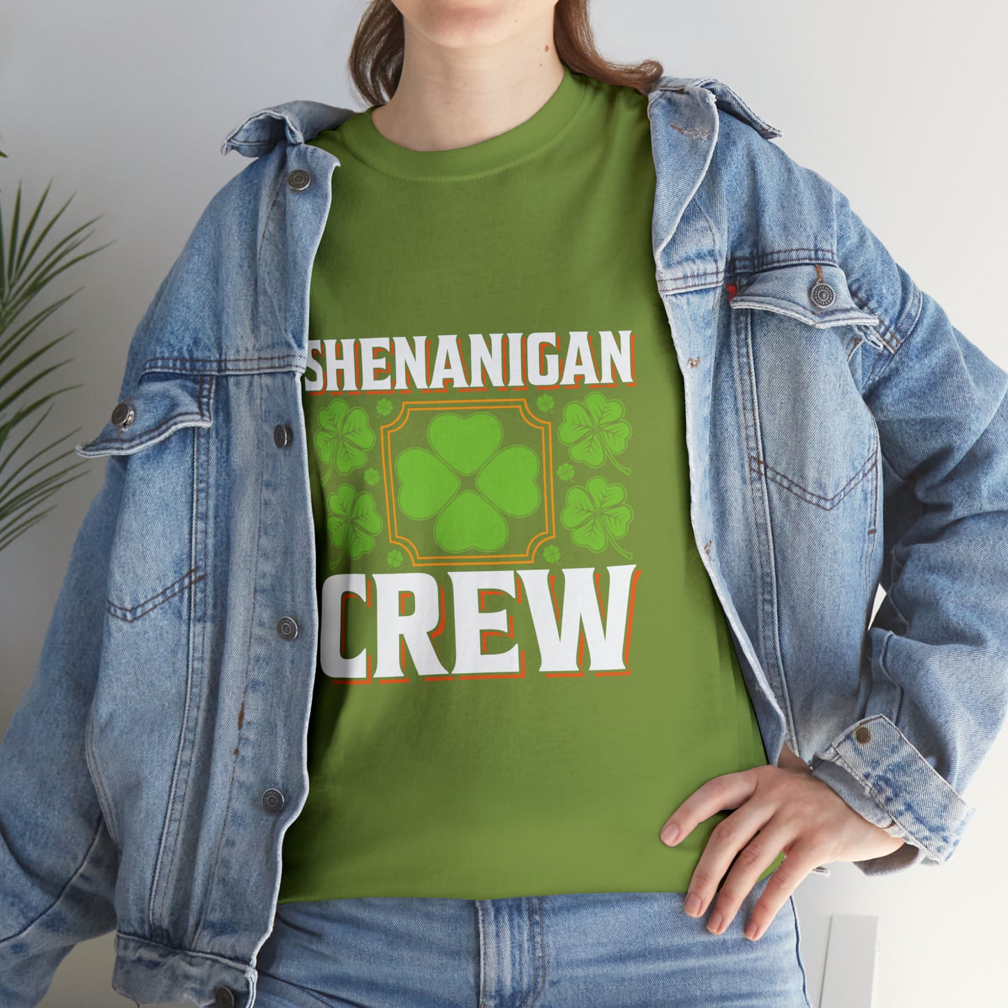 Unisex Shenanigan's Matching Family Shenanigans Crew St Patricks Day Heavy Cotton Tee