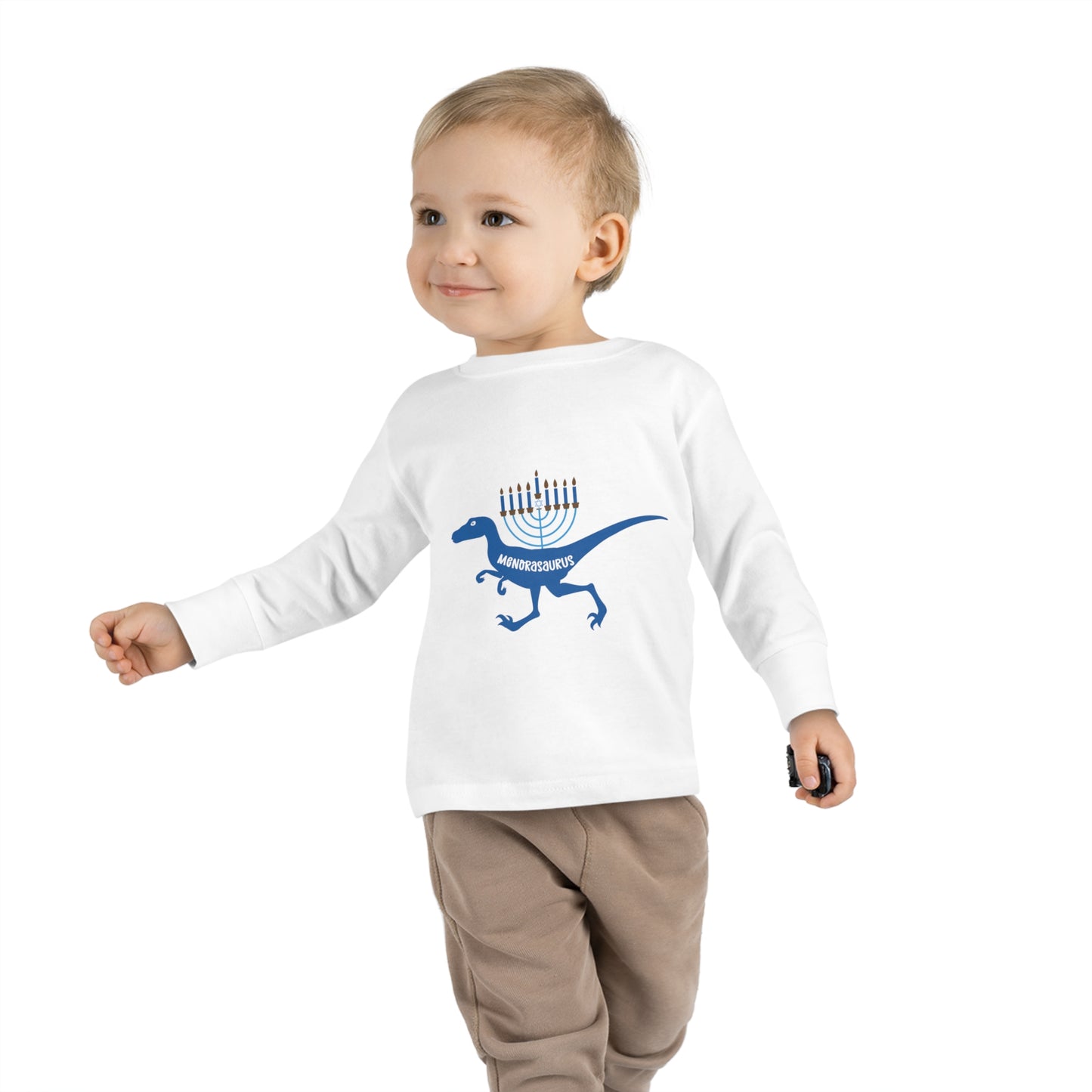 Menorahsaurus holidayToddler Long Sleeve Tee