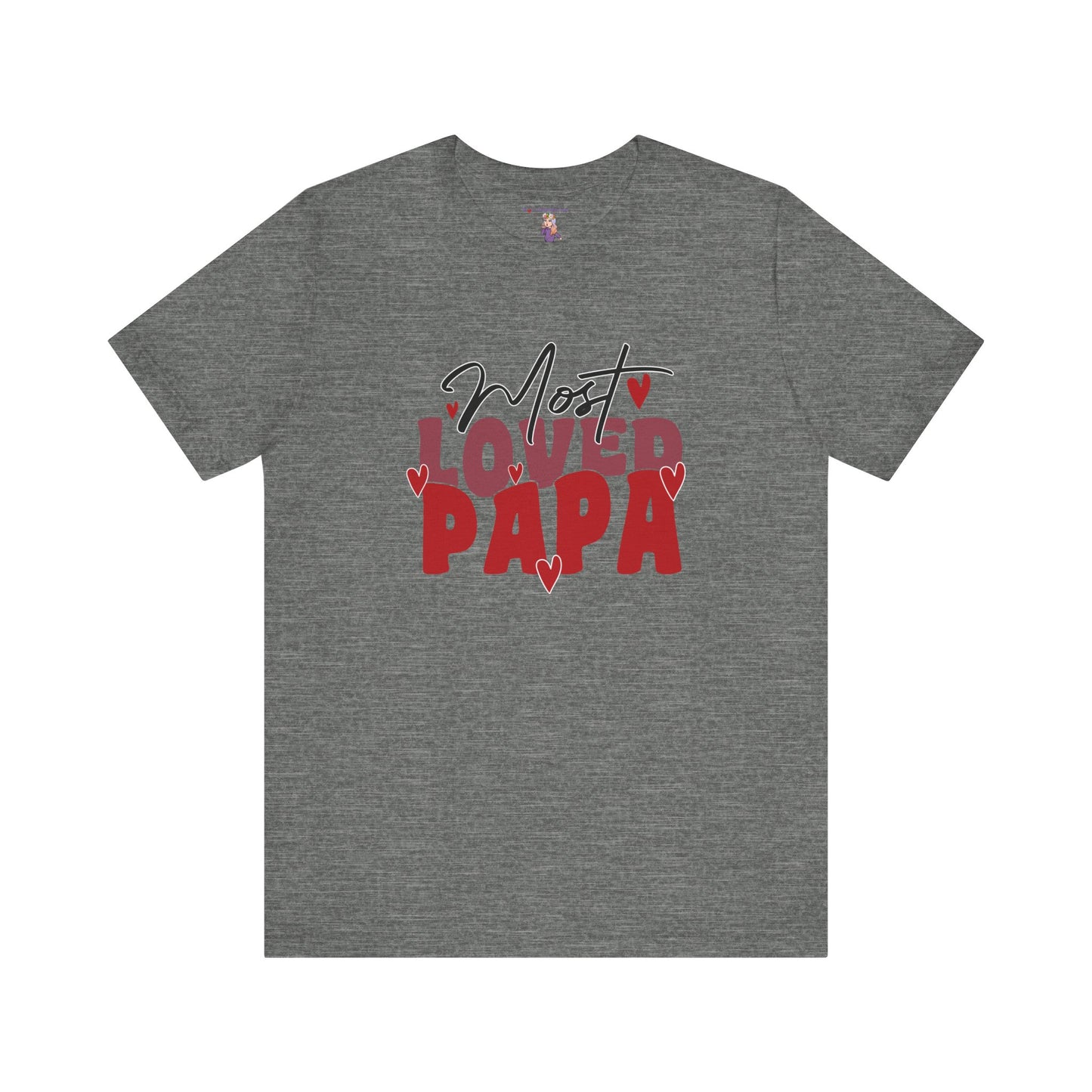 Most Loved Papa Valentines Day Unisex Jersey Short Sleeve Tee