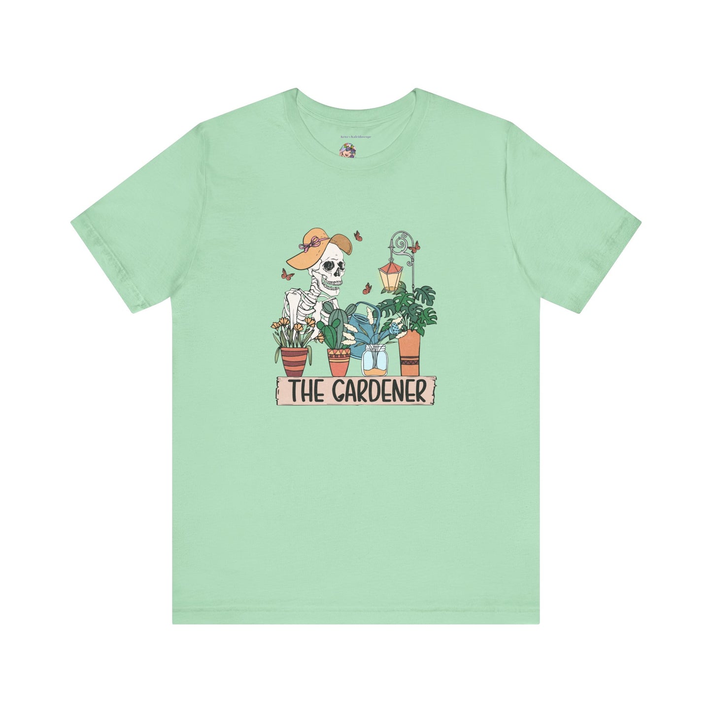 Plants, The Gardener, Skeleton, Springtime, Gardening, XS-3XL Unisex Jersey Short Sleeve Tee