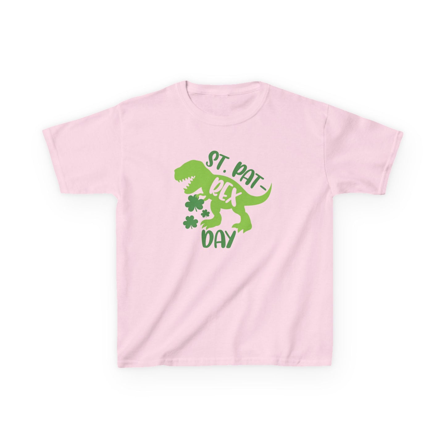 St Pat-Rex Day Dino St Patricks Day Kids Heavy Cotton Tee