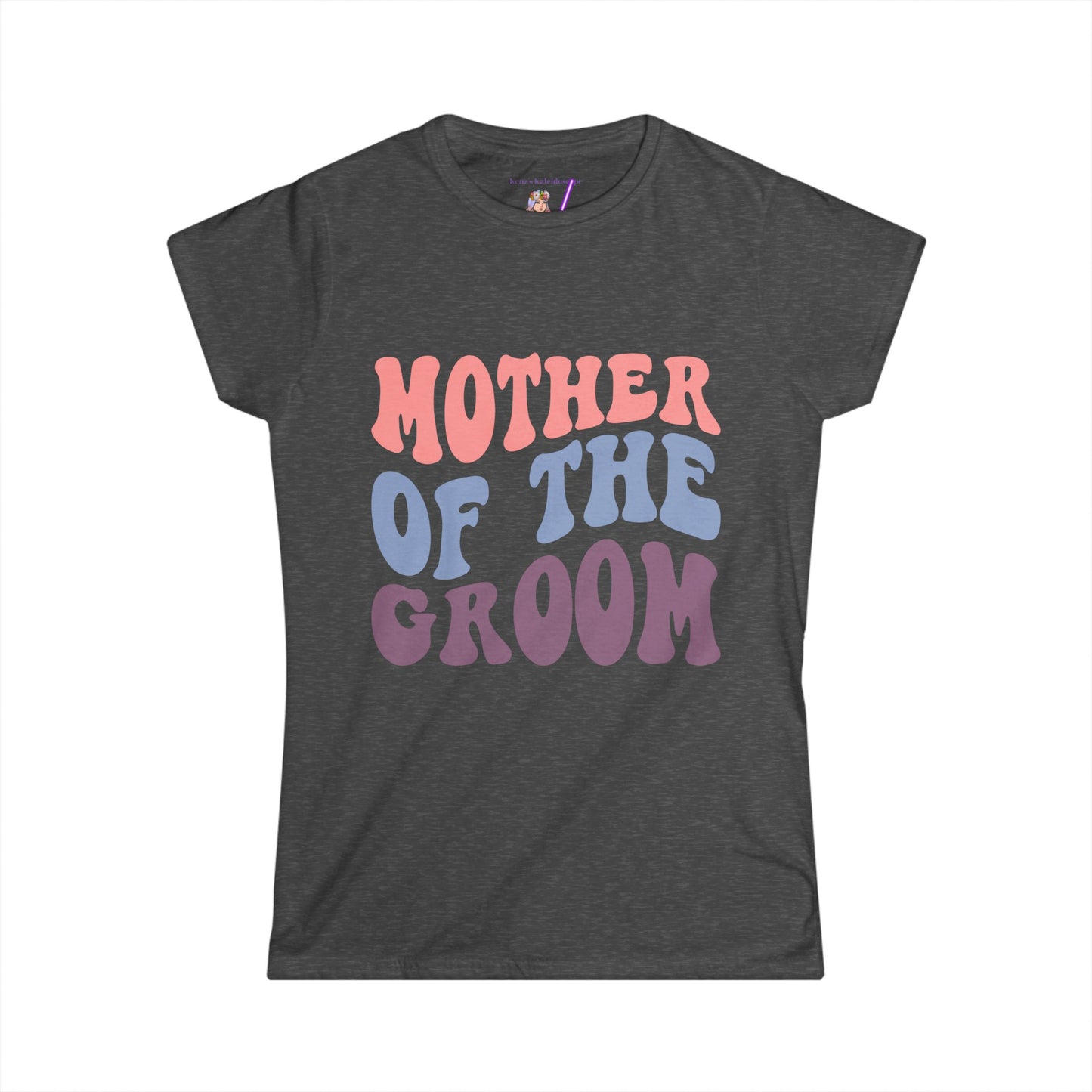 Mother of the Groom Retro Repeat, S-2XL Women's Softstyle Tee