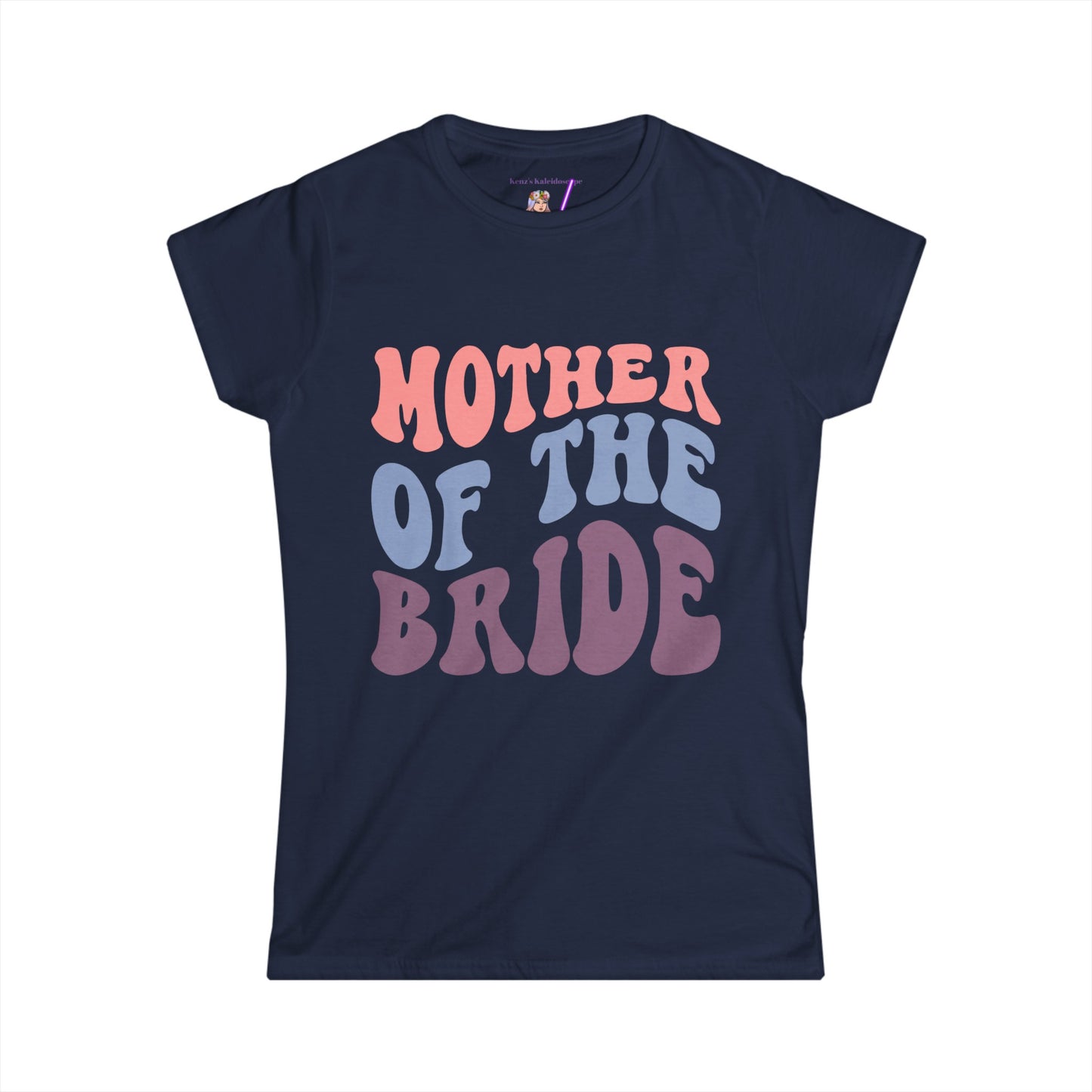 Mother Of the Bride Retro Repeat, MOB, S - 2XL, Women's Softstyle Tee