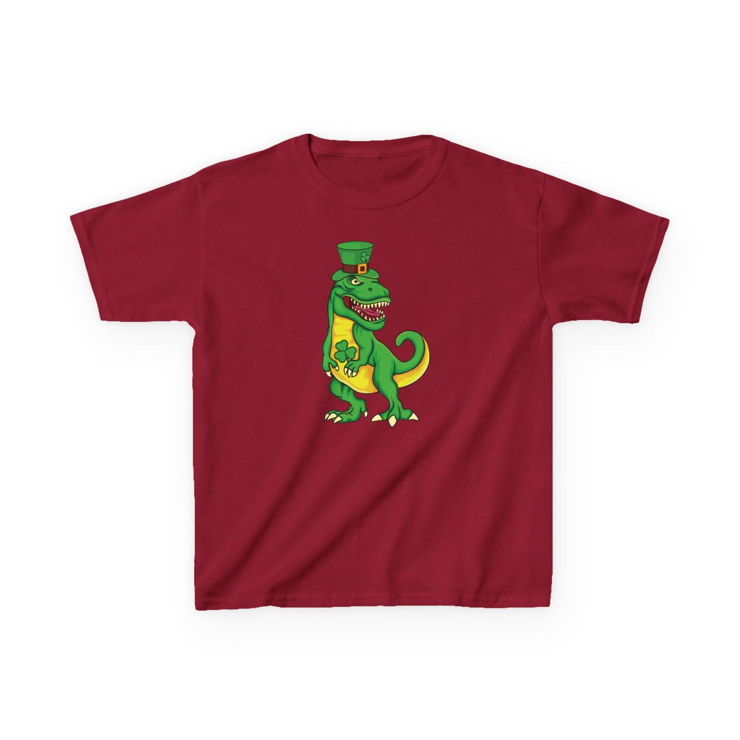 St Pat-Rex Day St Patricks Day Dino Kids Heavy Cotton Tee