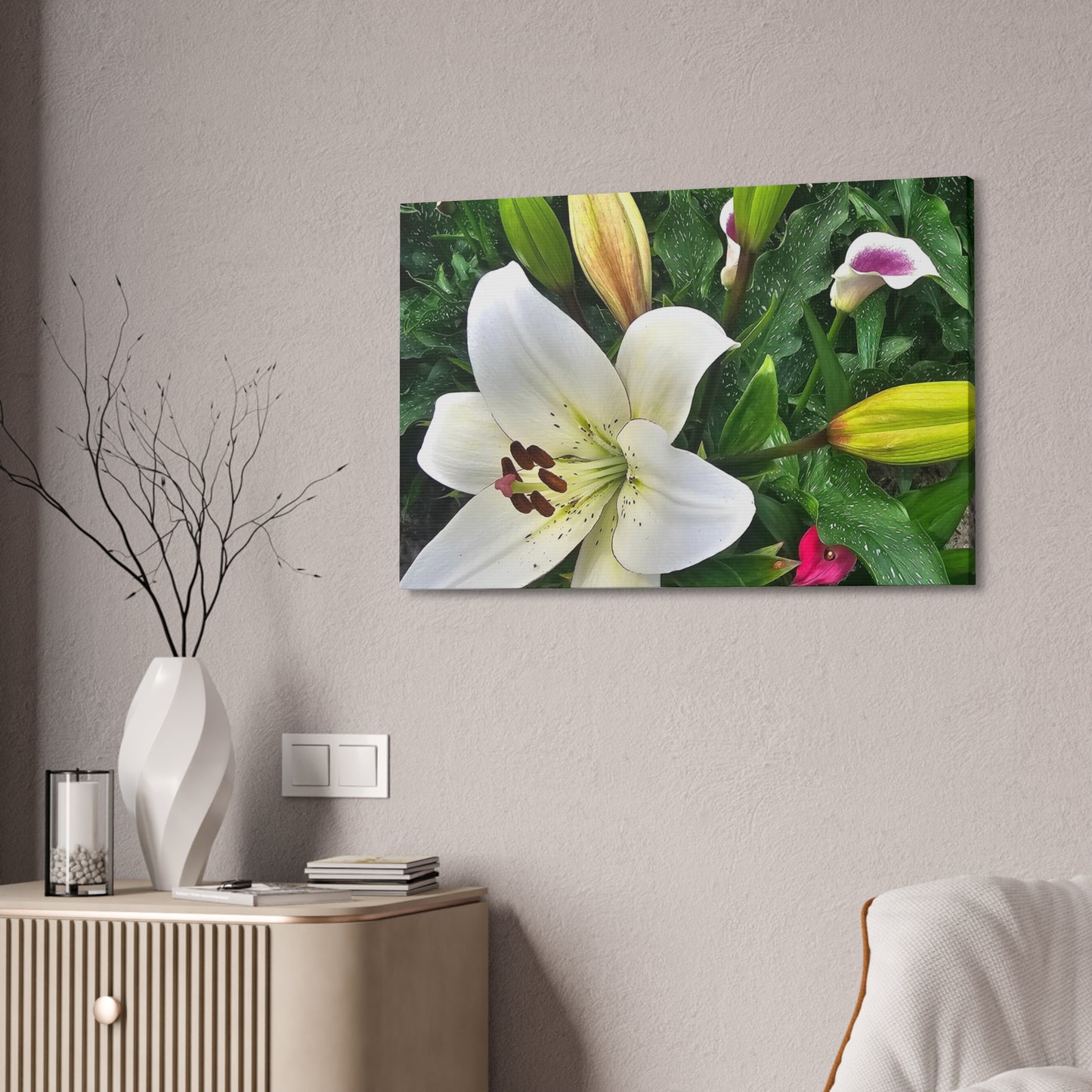 Lily Explosion, Canvas Stretched, 1.5''