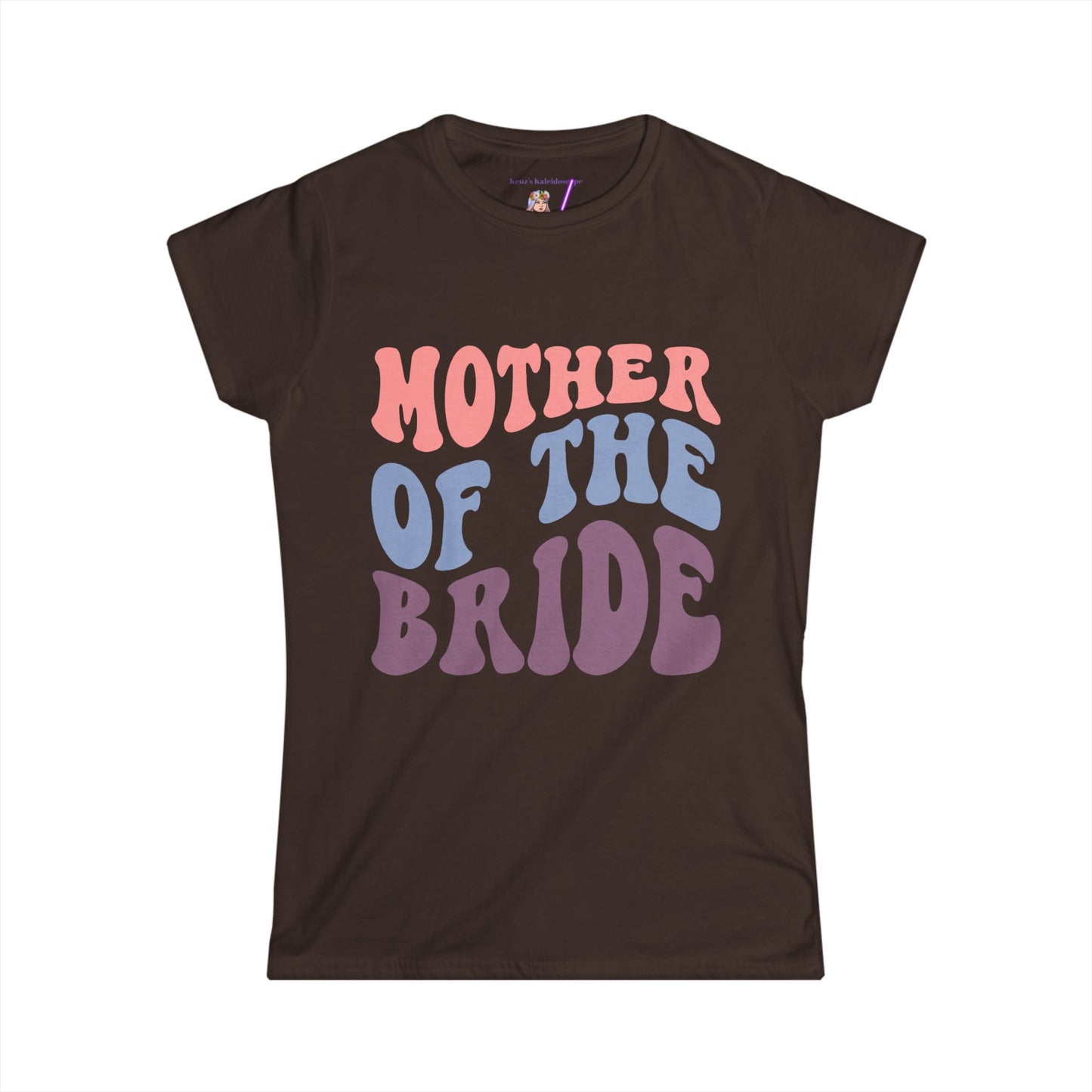 Mother Of the Bride Retro Repeat, MOB, S - 2XL, Women's Softstyle Tee