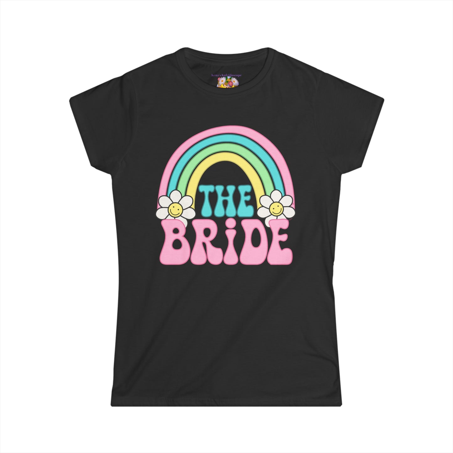The Bride Retro Rainbow, S-2XL, Women's Softstyle Tee