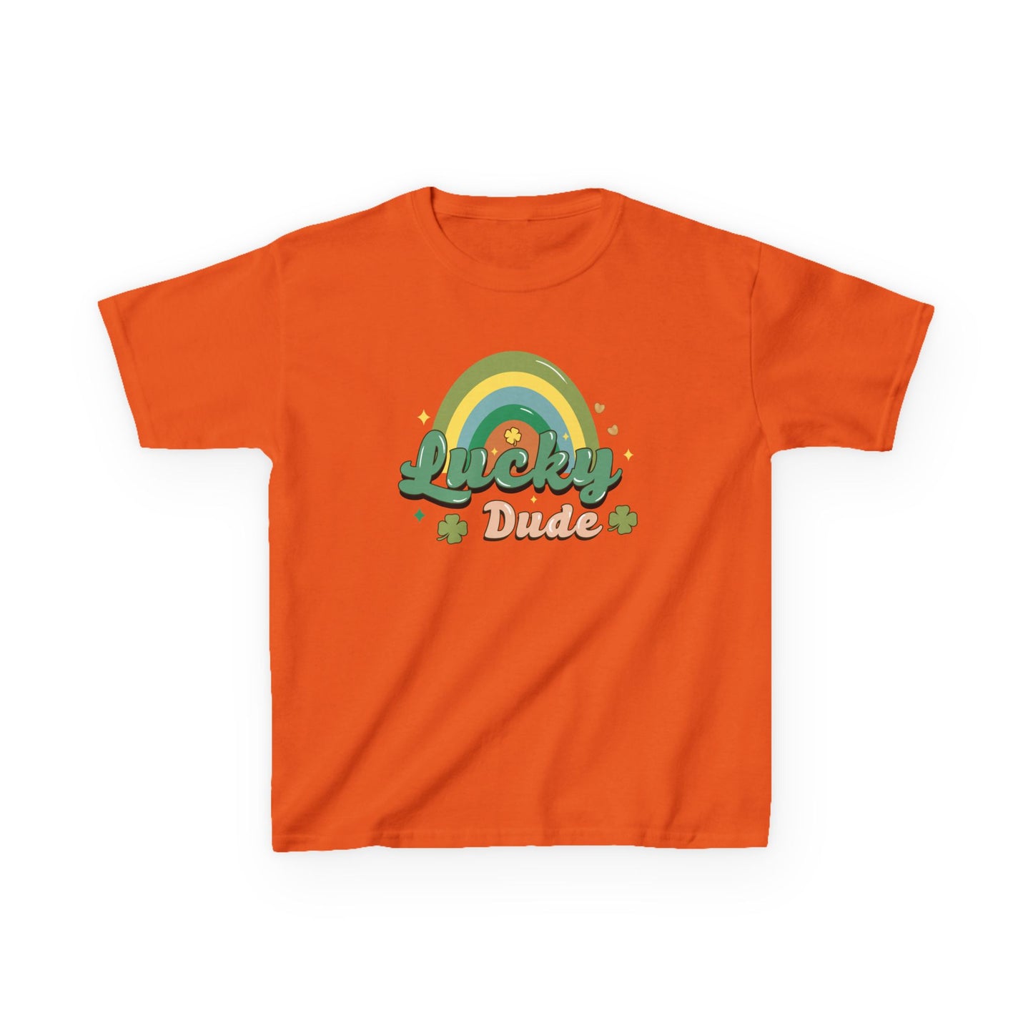 Lucky Dude St Patricks Day Kids Heavy Cotton Tee