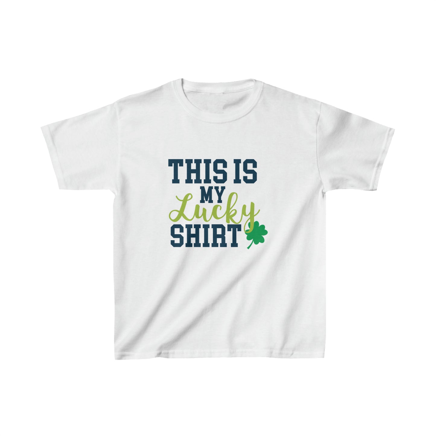 St Patricks Day Kids Lucky Shirt Heavy Cotton Tee