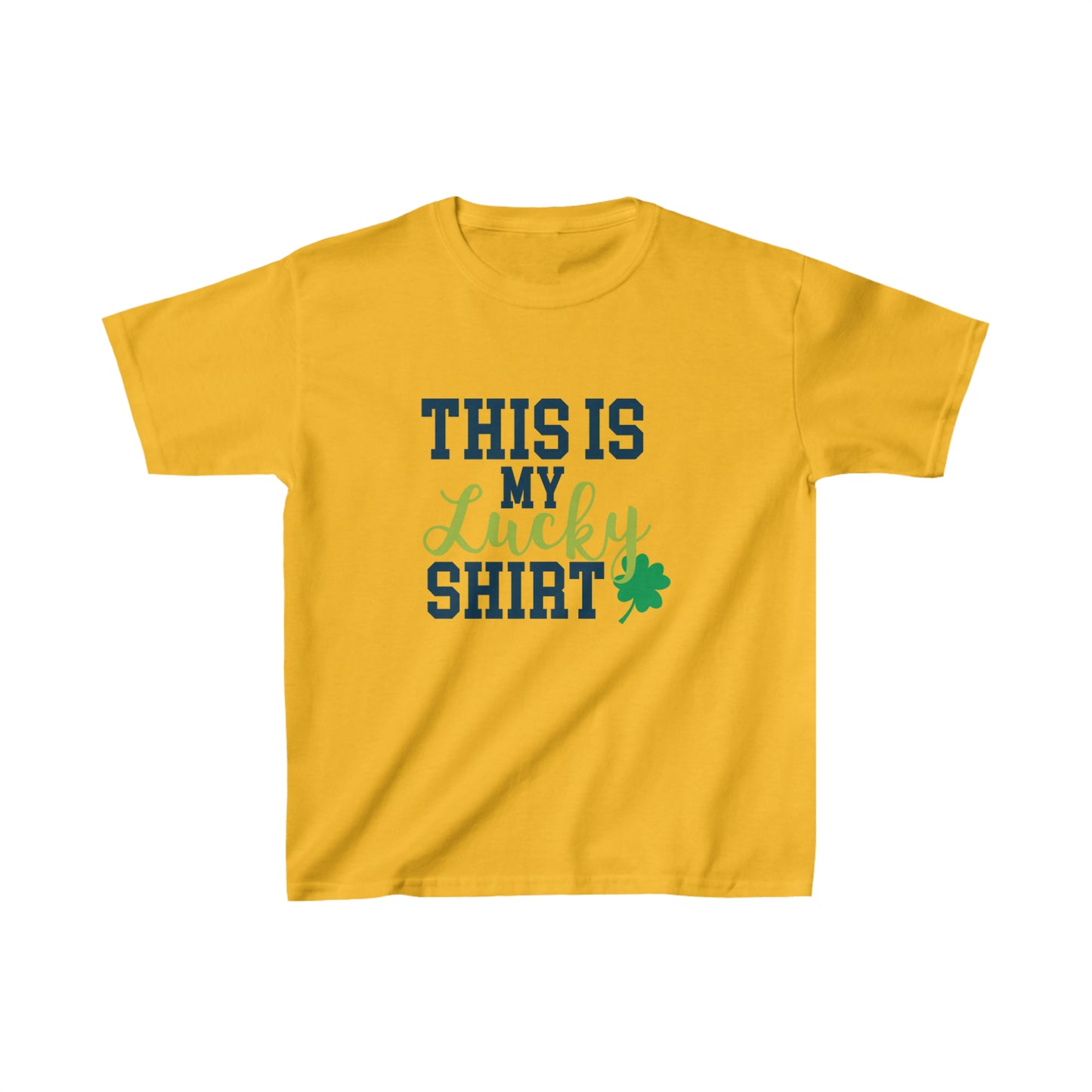 St Patricks Day Kids Lucky Shirt Heavy Cotton Tee