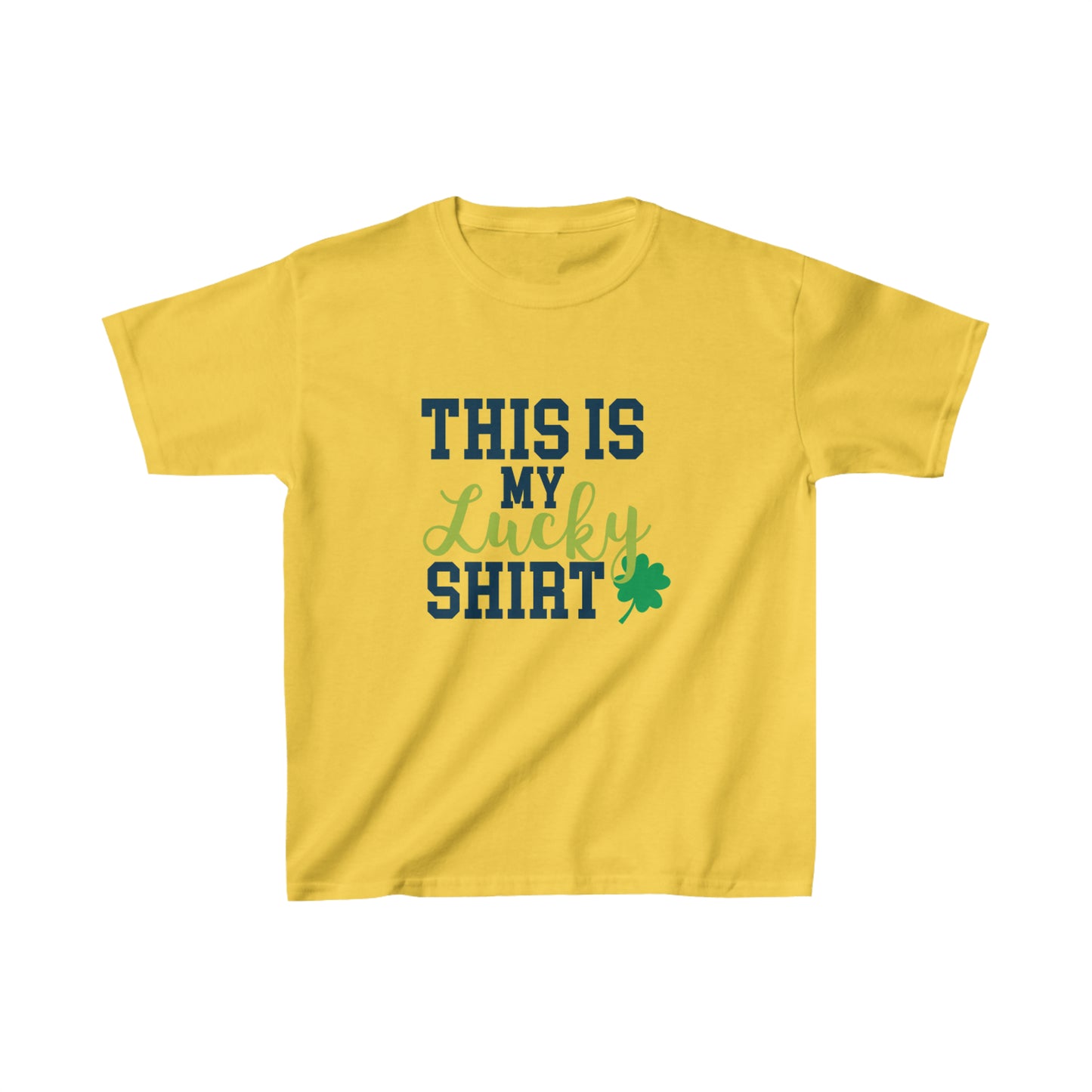St Patricks Day Kids Lucky Shirt Heavy Cotton Tee