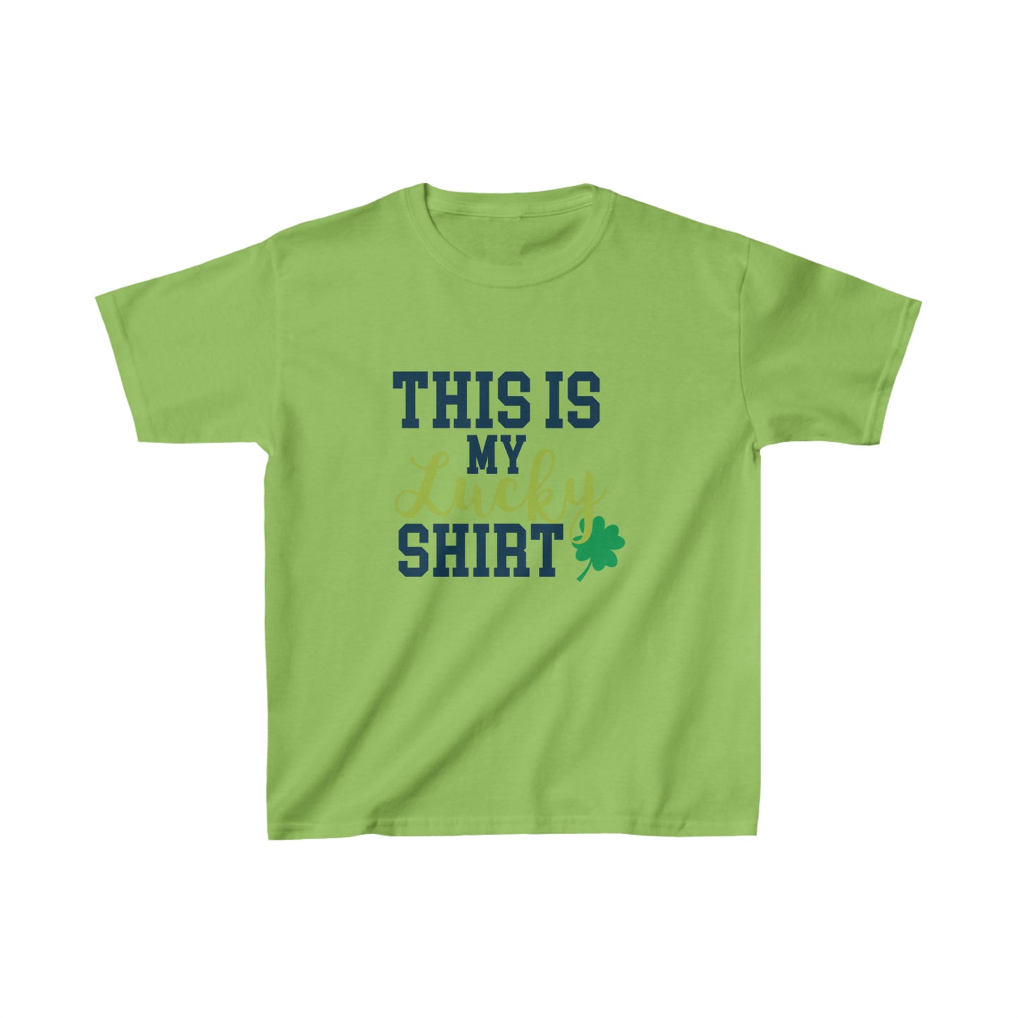 St Patricks Day Kids Lucky Shirt Heavy Cotton Tee