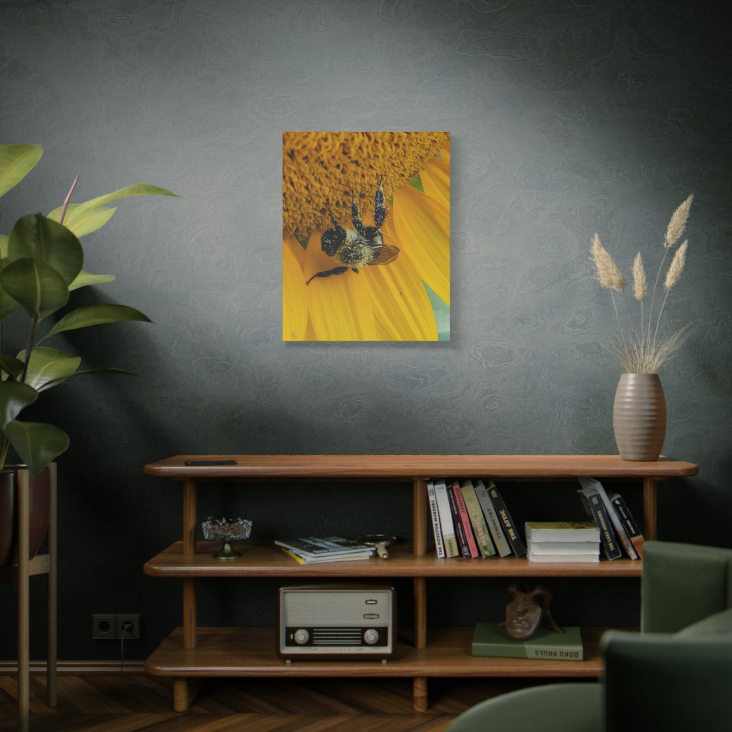 Happy Little Bee, Matte Canvas, Stretched, 1.25"