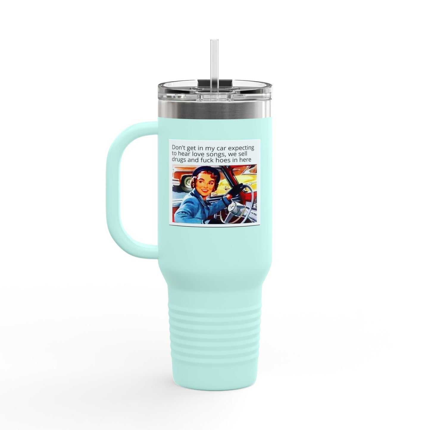 Vintage 90's HipHop Insulated Personalizable Travel Mug, 40oz