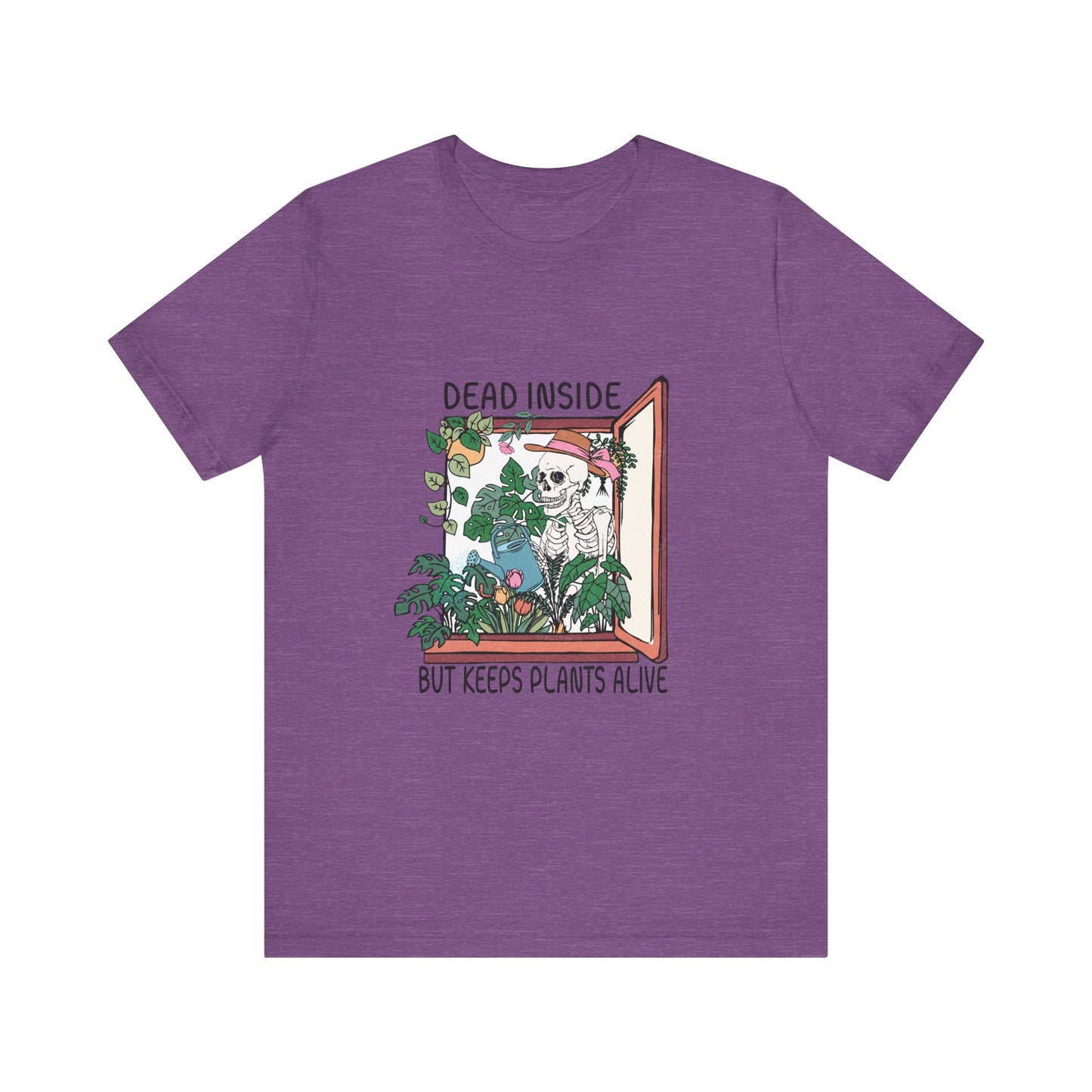 Dead inside, keeps plants alive, XS-3XL, Unisex Jersey Short Sleeve Tee
