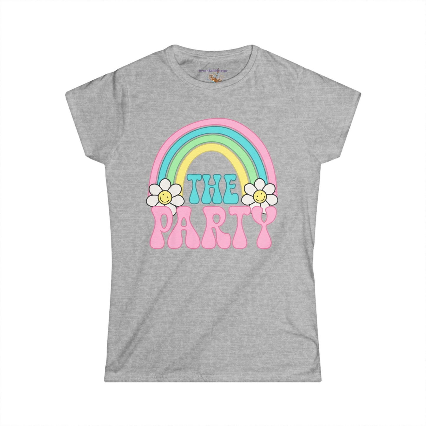 Bridal Party Retro Rainbow, S-2XL, Women's Softstyle Tee