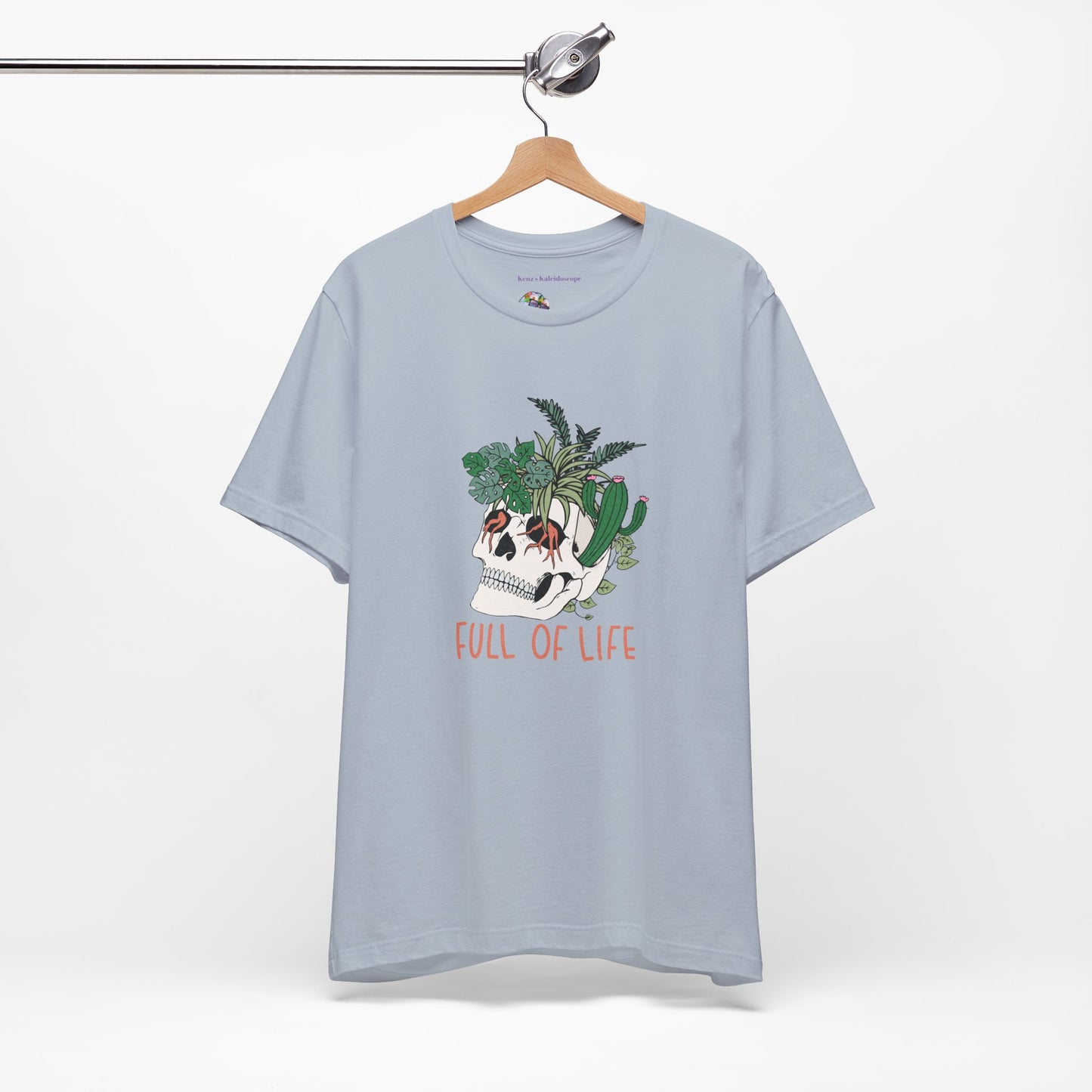 Plants, Full of Life, Skeleton, Springtime, Gardening, XS-3XL Unisex Jersey Short Sleeve Tee