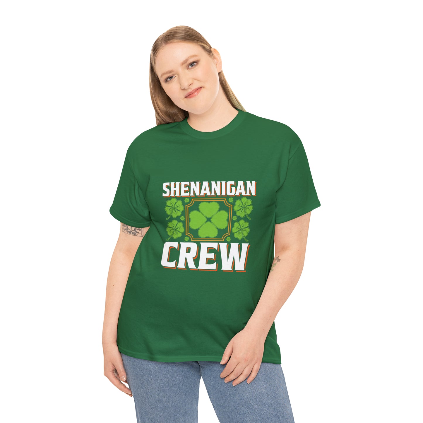 Unisex Shenanigan's Matching Family Shenanigans Crew St Patricks Day Heavy Cotton Tee