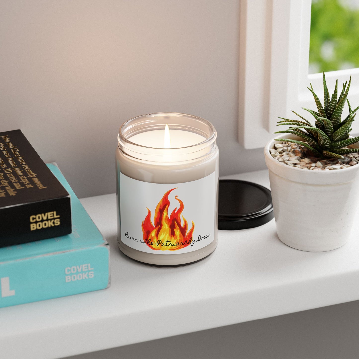 Feminist Candle, Burn Down The Patriarchy Home Decor, Activist Gift, Empowering Soy Candle, Feminist Statement Candle, 9oz Candle