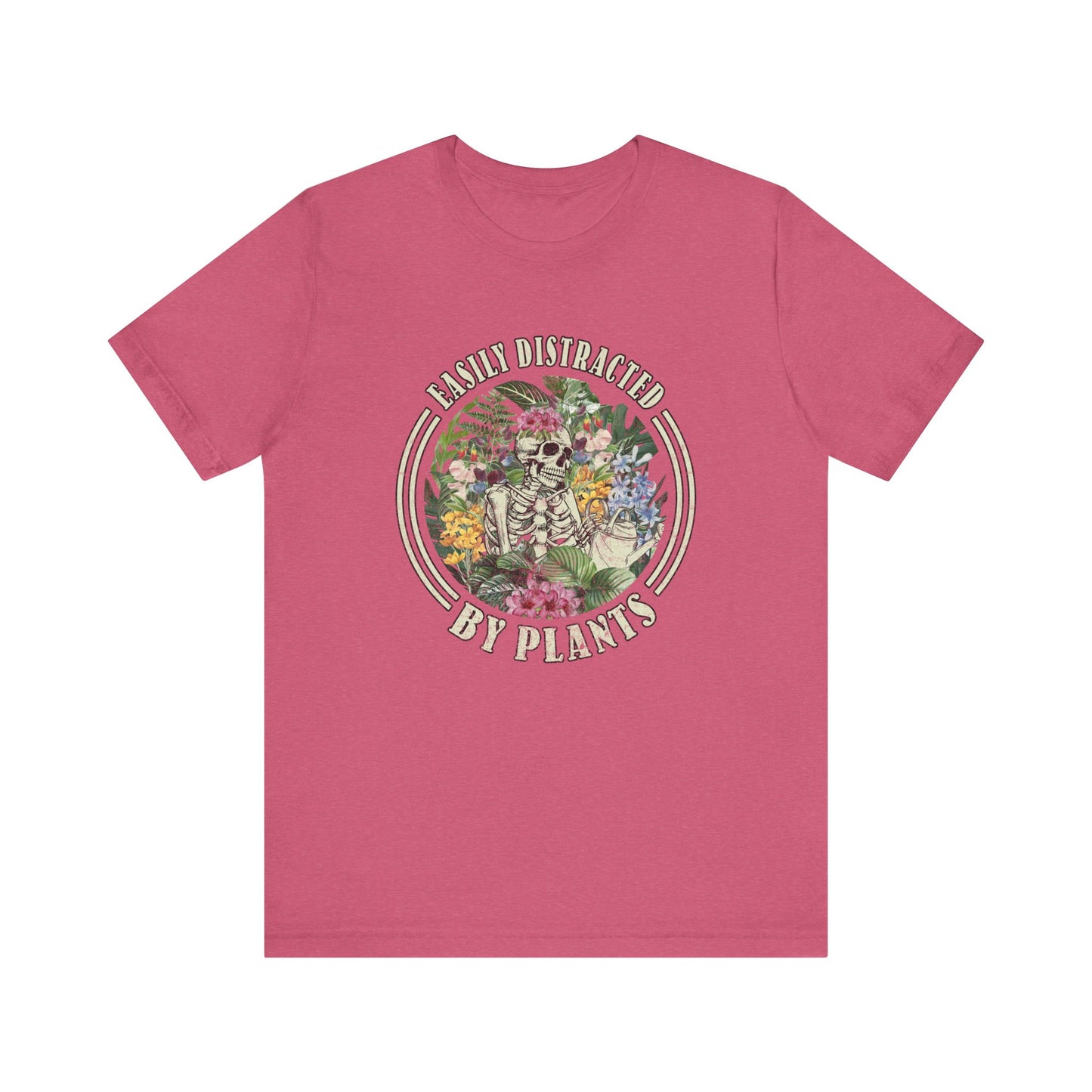 Easily Distracted By Plants, S- 5XL, Unisex Jersey Short Sleeve Tee