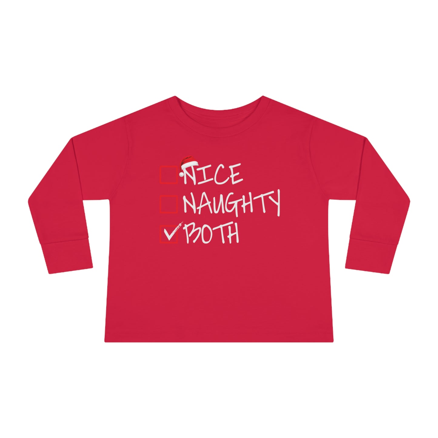 Nice naughty both holiday checklist Toddler Long Sleeve Tee