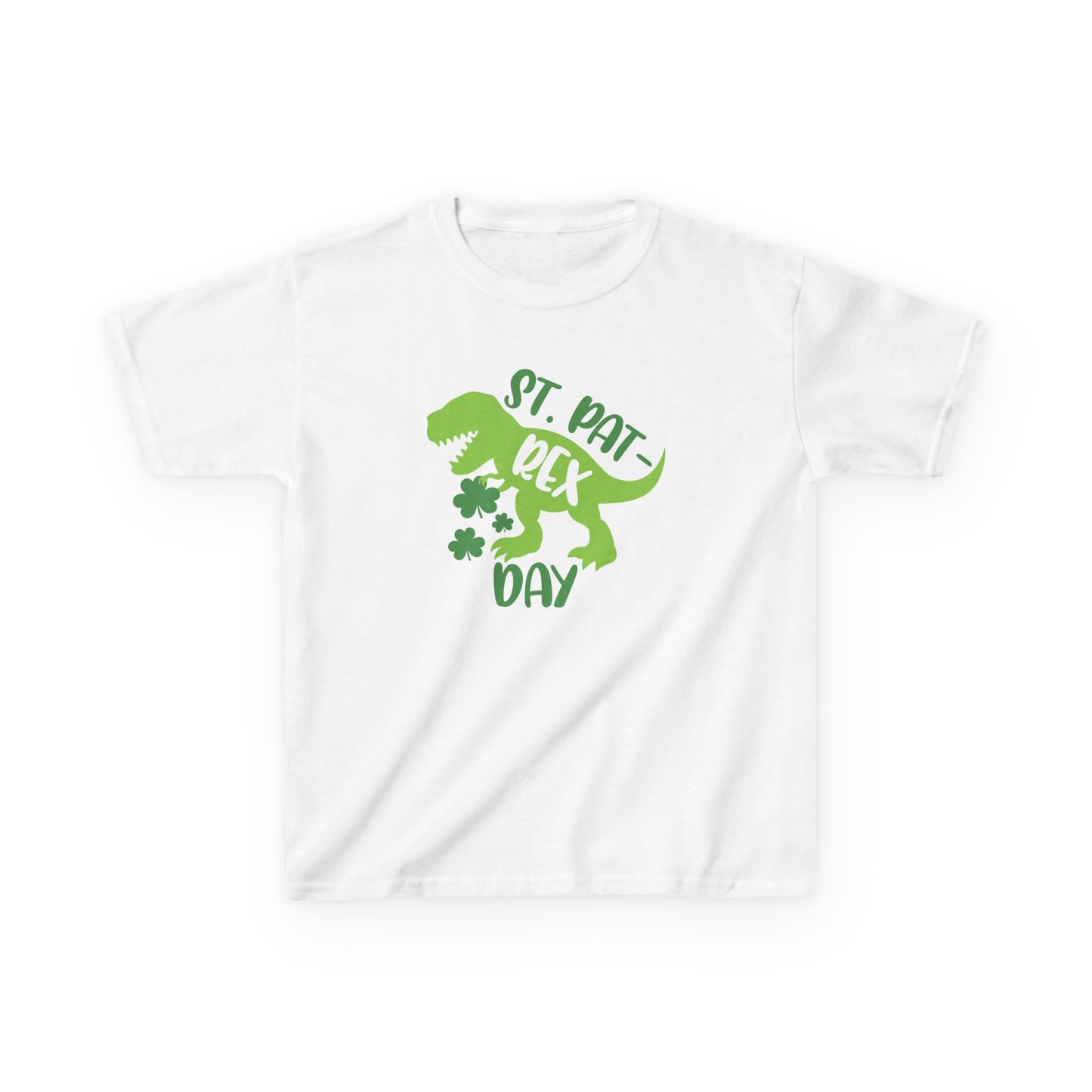 St Pat-Rex Day Dino St Patricks Day Kids Heavy Cotton Tee