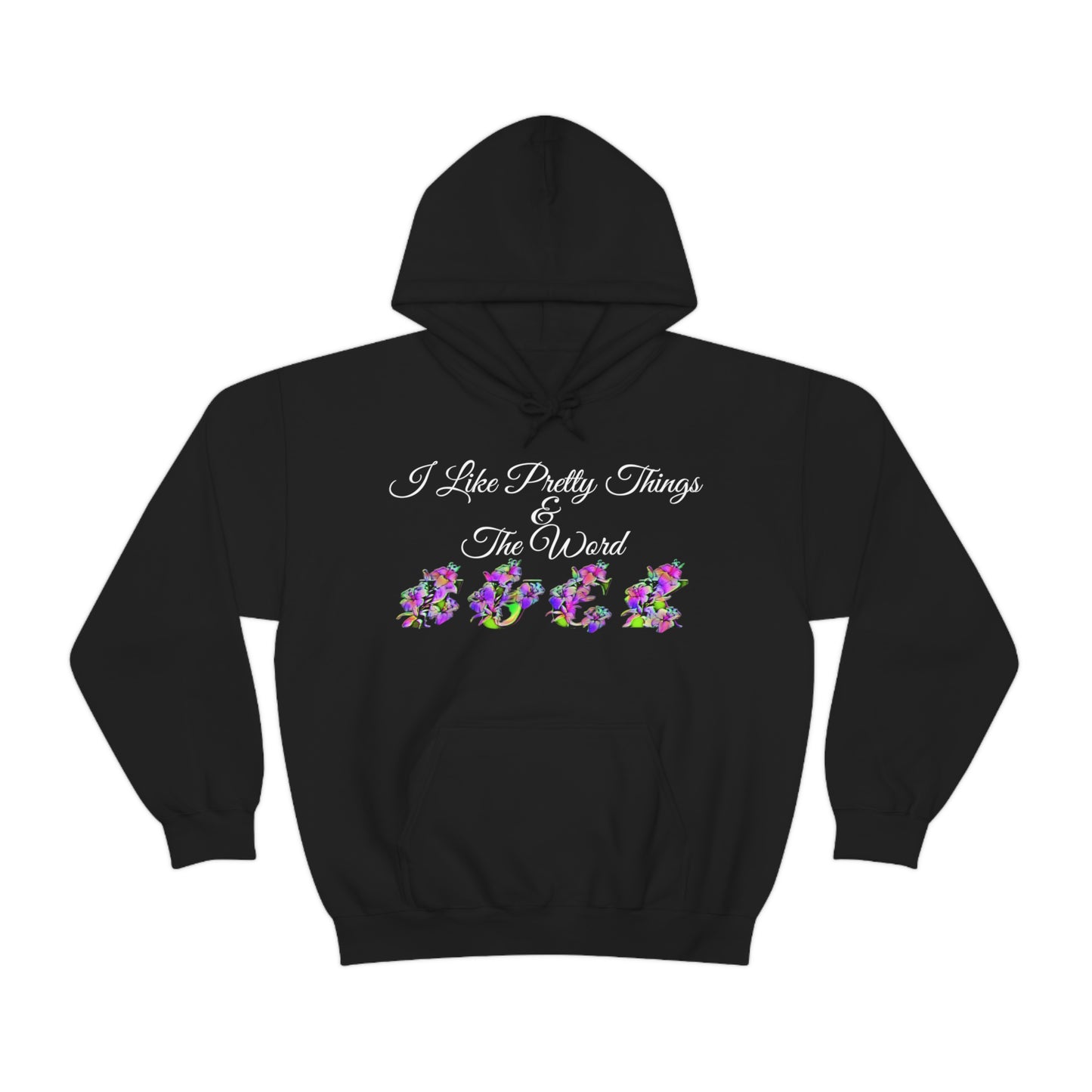 I Like Pretty Things and the word F*ck, S-5XL, Unisex Heavy Blend™ Hooded Sweatshirt