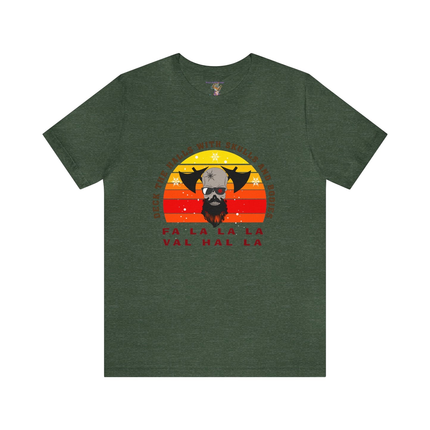 Viking Christmas Fa La La Valhalla Holiday Unisex Jersey Short Sleeve Tee