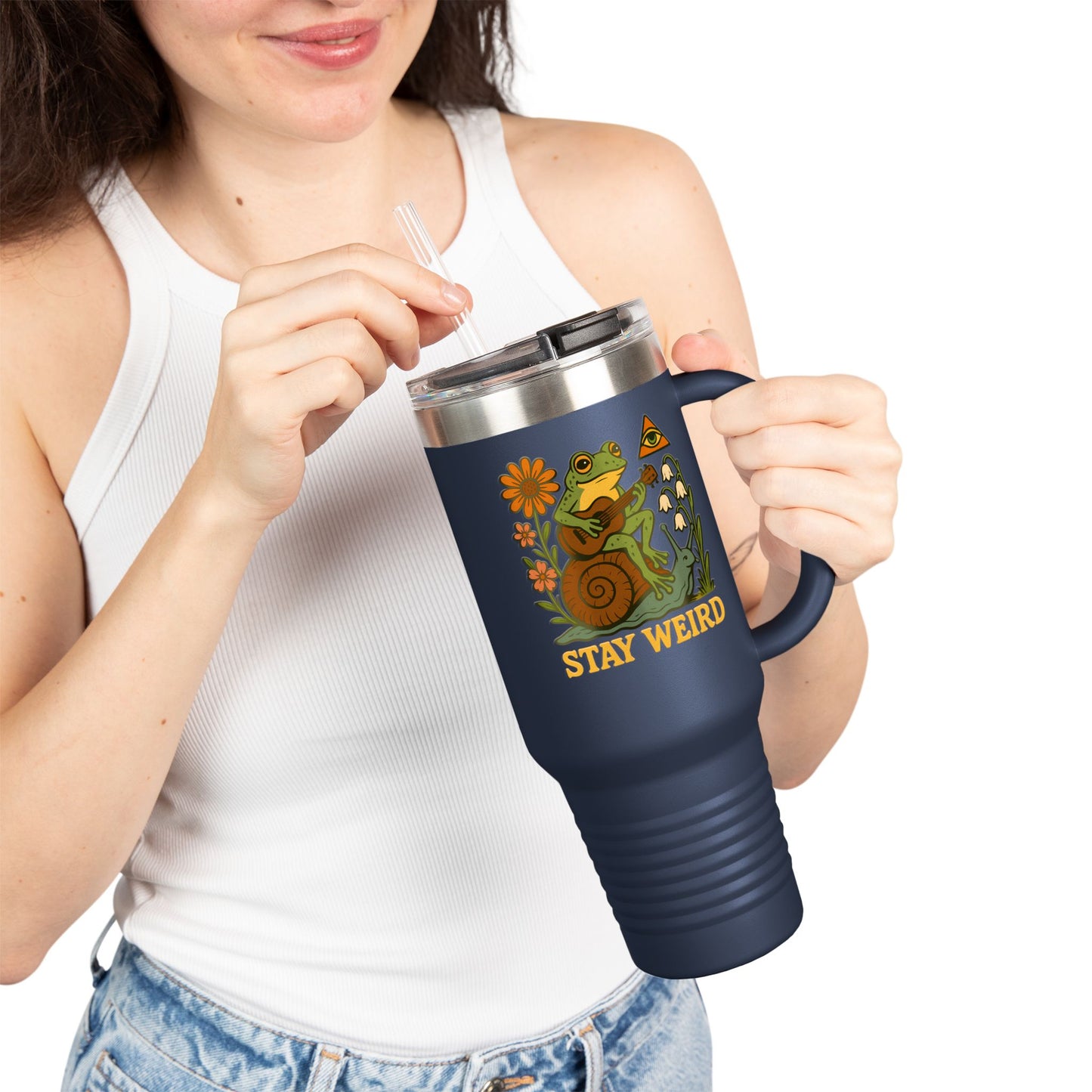 Stay Weird 40oz, Quirky Insulated Travel Tumbler