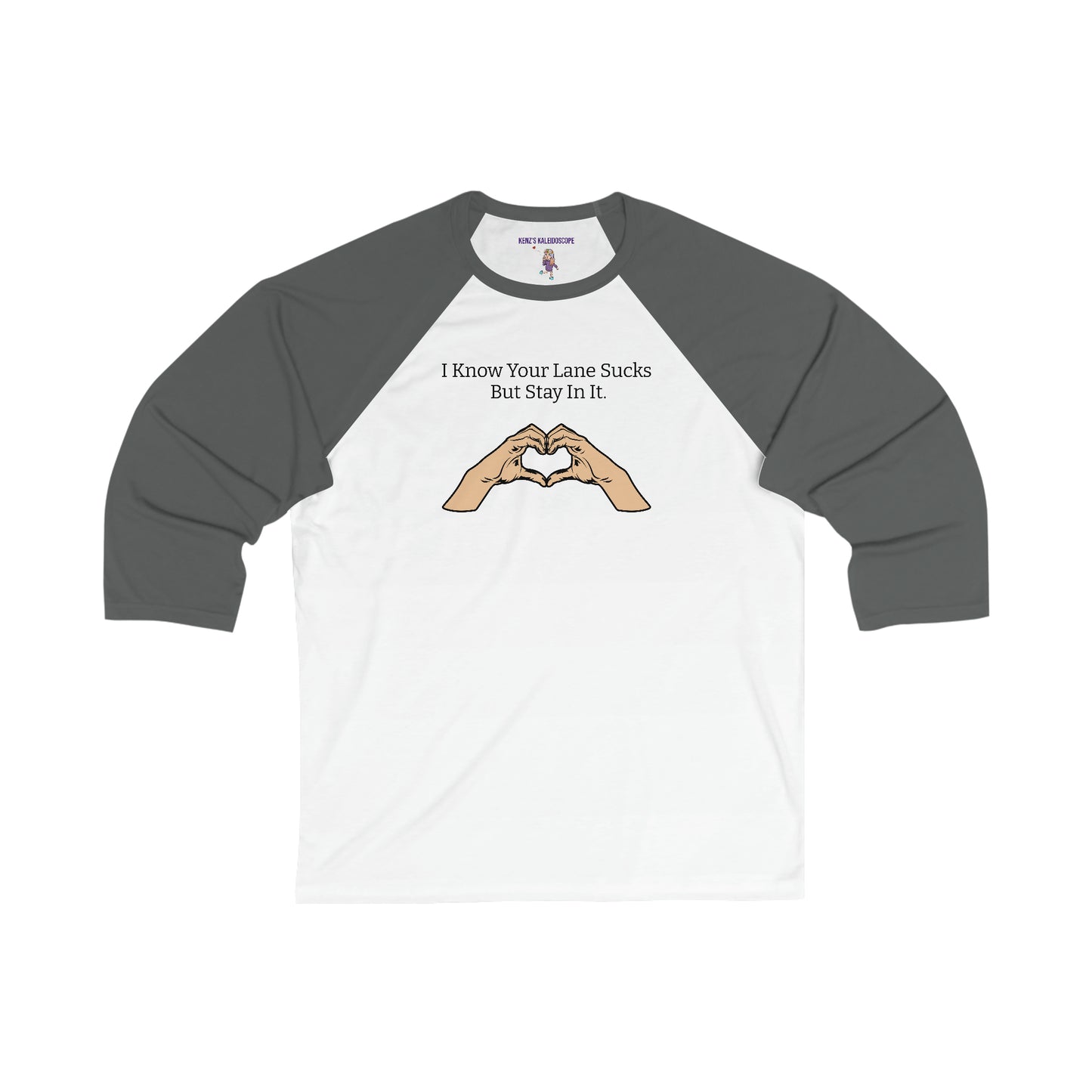 Your Lane Sucks, Stay In Your Lane, S-2XL, Unisex 34 Sleeve Baseball Tee