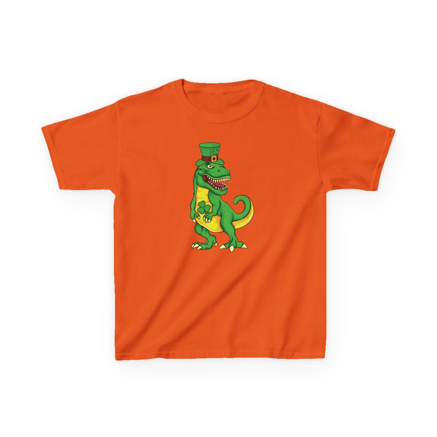 St Pat-Rex Day St Patricks Day Dino Kids Heavy Cotton Tee