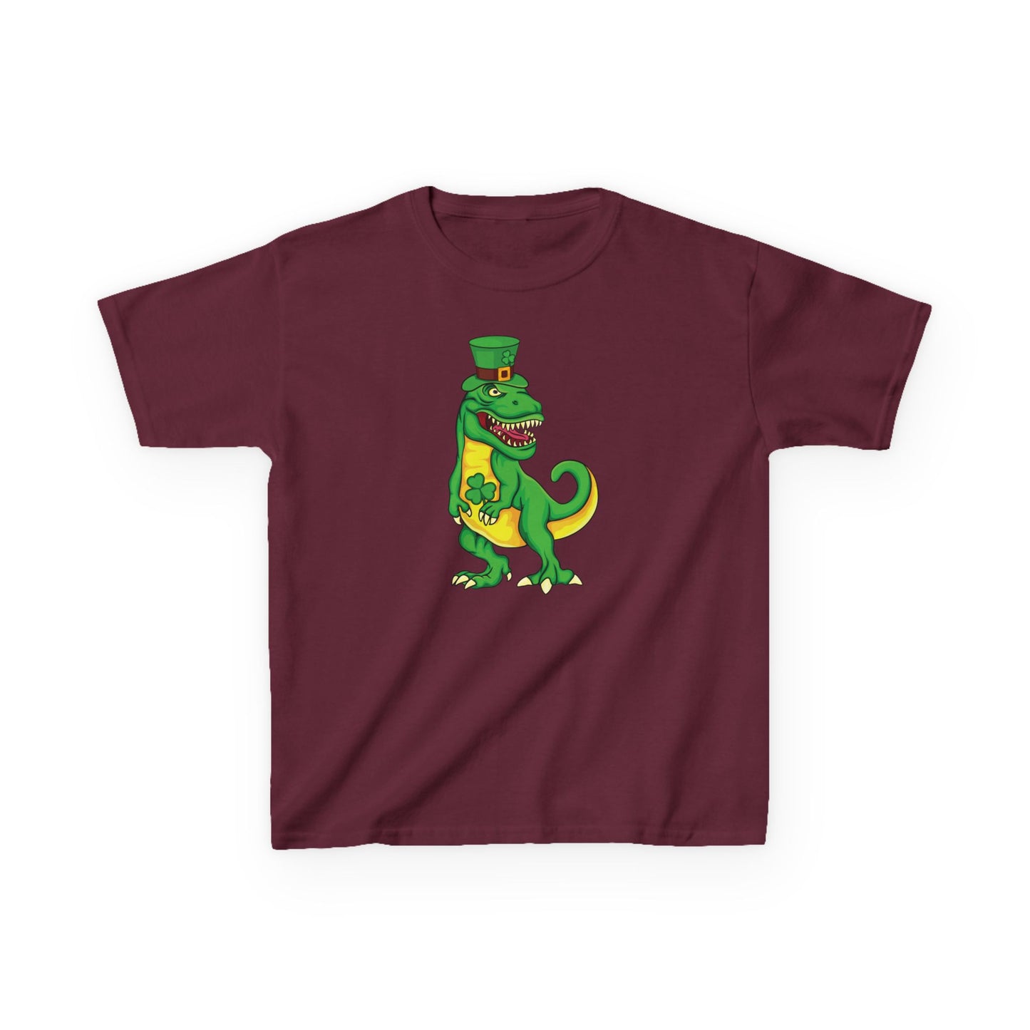St Pat-Rex Day St Patricks Day Dino Kids Heavy Cotton Tee