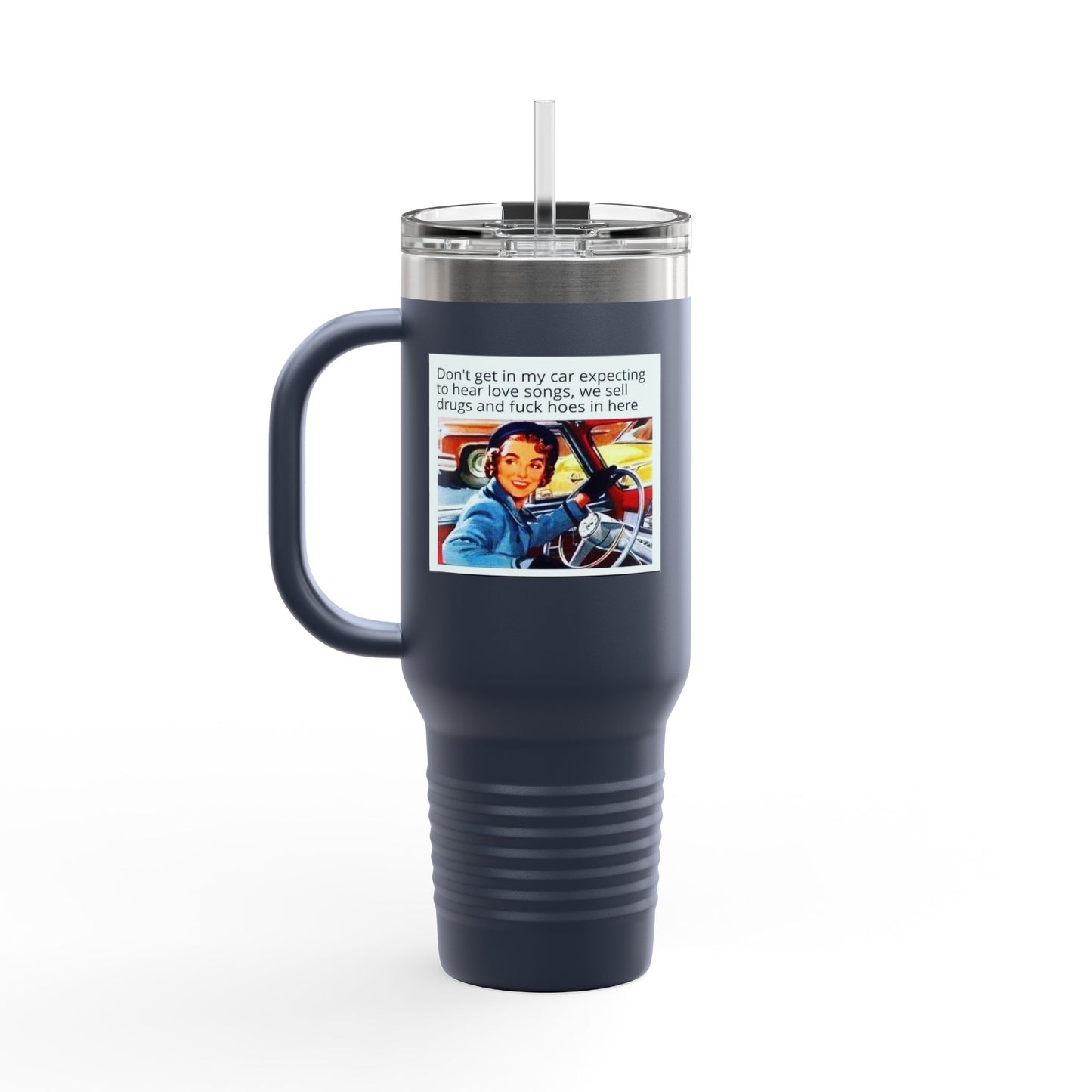 Vintage 90's HipHop Insulated Personalizable Travel Mug, 40oz