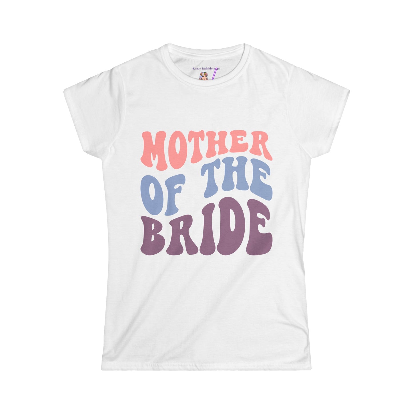 Mother Of the Bride Retro Repeat, MOB, S - 2XL, Women's Softstyle Tee