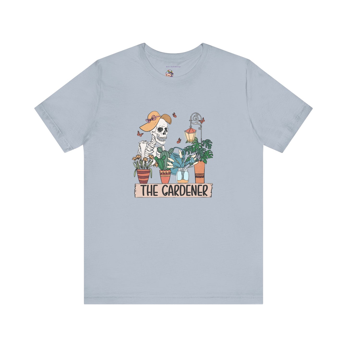 Plants, The Gardener, Skeleton, Springtime, Gardening, XS-3XL Unisex Jersey Short Sleeve Tee