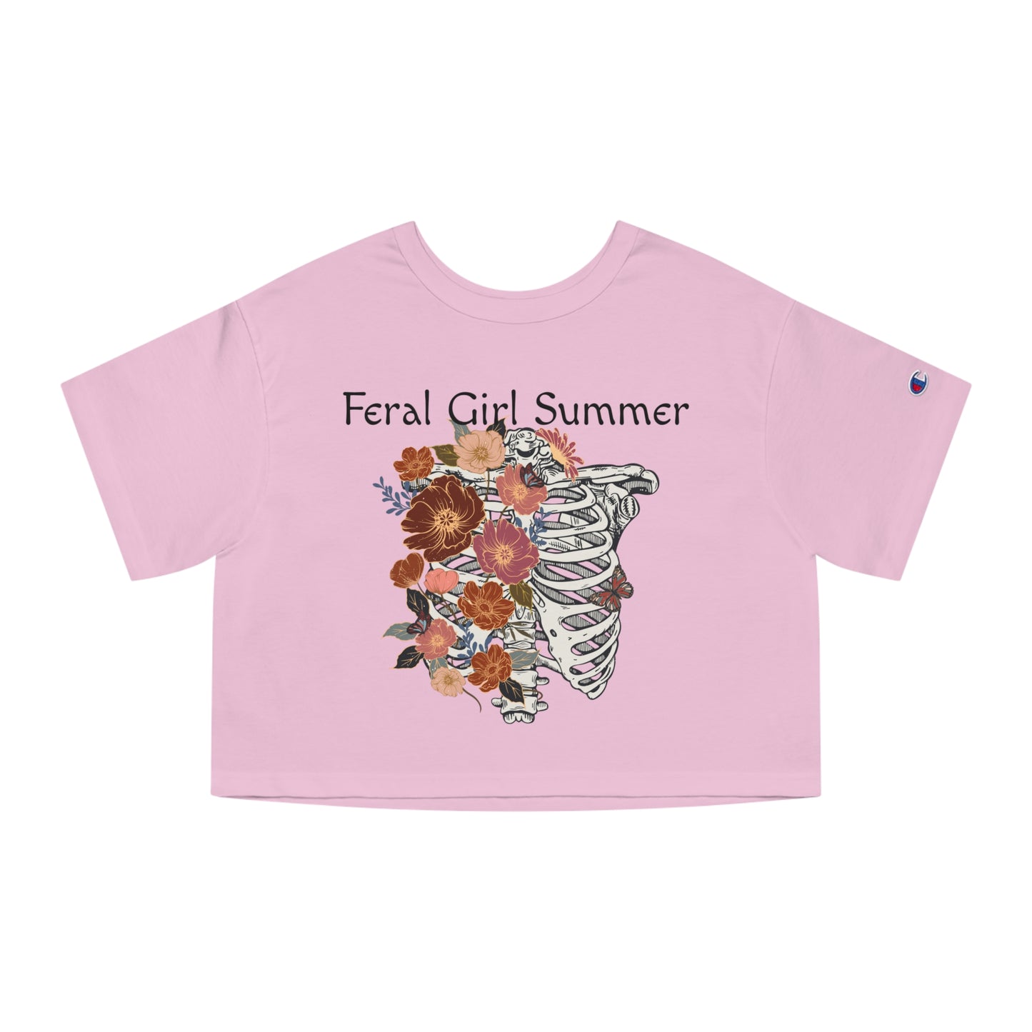 Feral Girl Summer, XS-2XL, Crop Top, Champion Women's Heritage Cropped T-Shirt