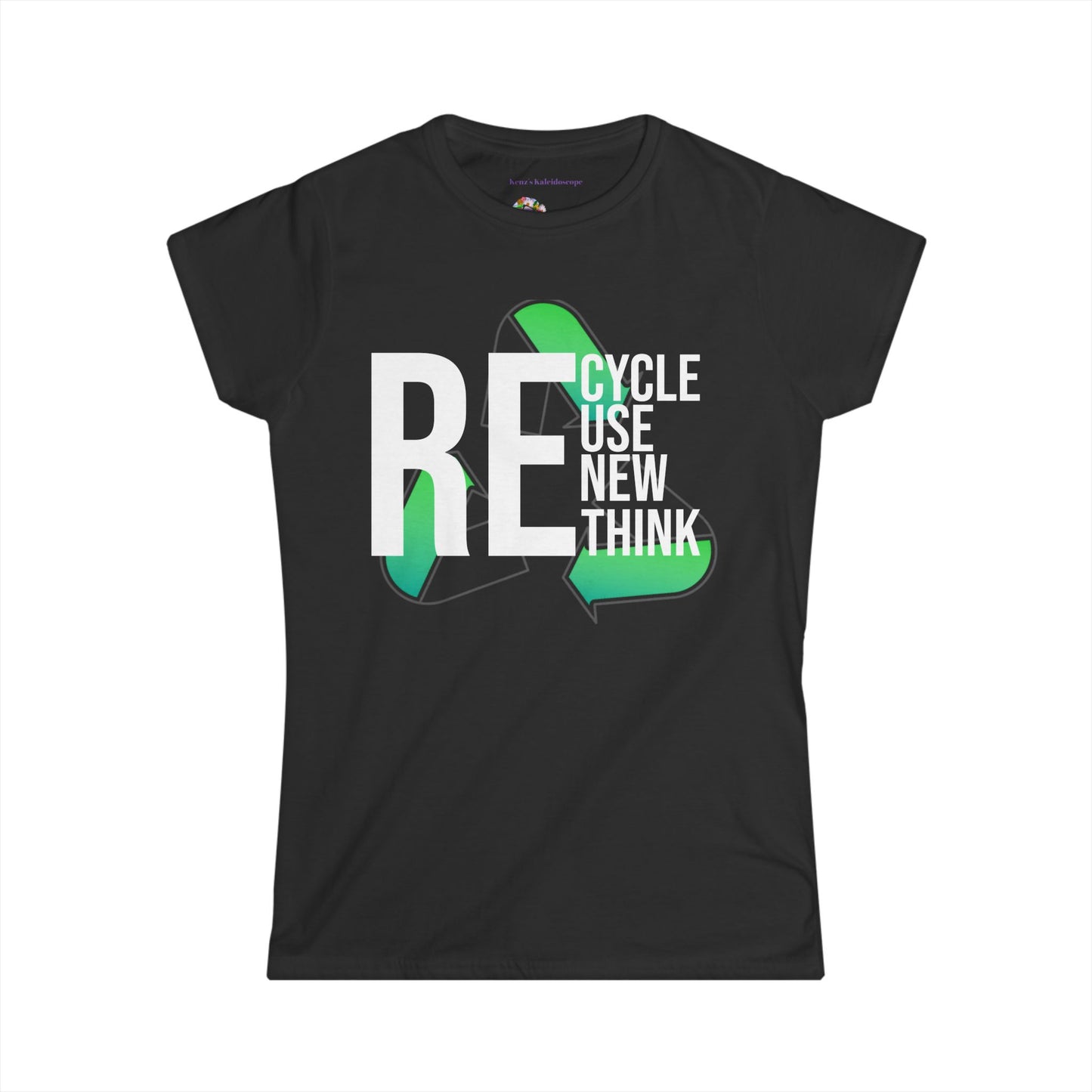 Recycle, Reuse, Renew, Rethink, XS-2XL, Women's Softstyle Tee
