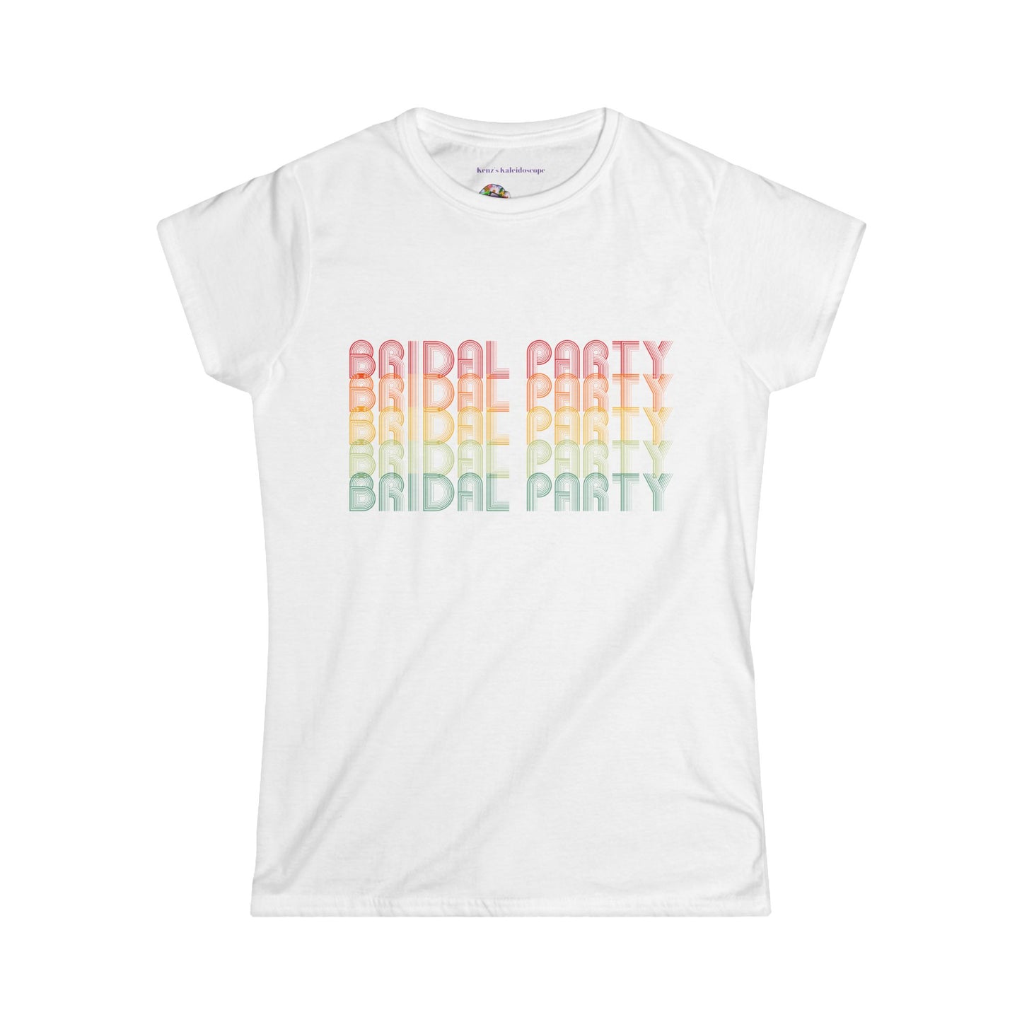 Bridal Party Retro Fade Bachelorette Party Engagement Party, S-2XL, Women's Softstyle Tee