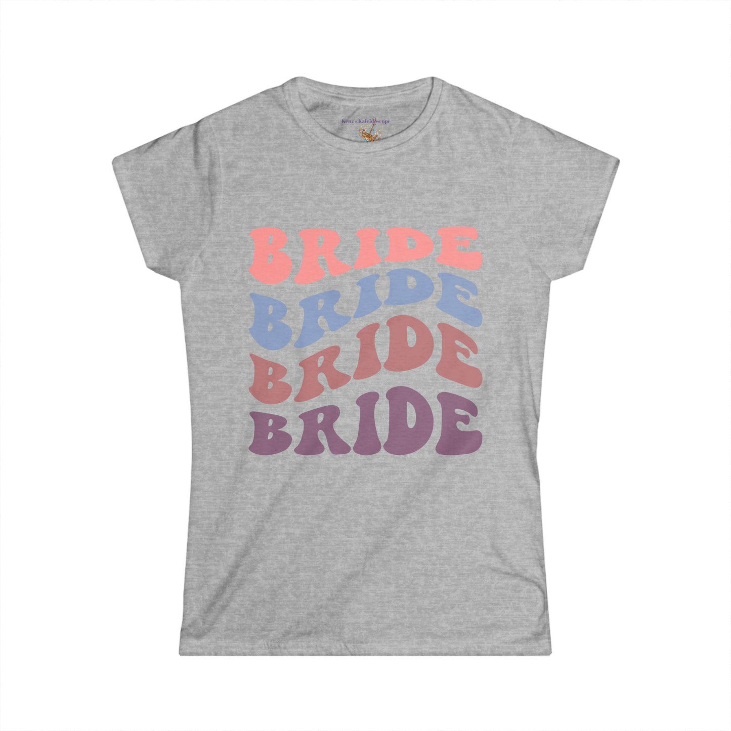 Bride Retro Repeat, S-2XL, Women's Softstyle Tee