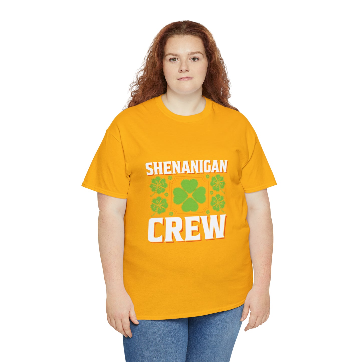 Unisex Shenanigan's Matching Family Shenanigans Crew St Patricks Day Heavy Cotton Tee