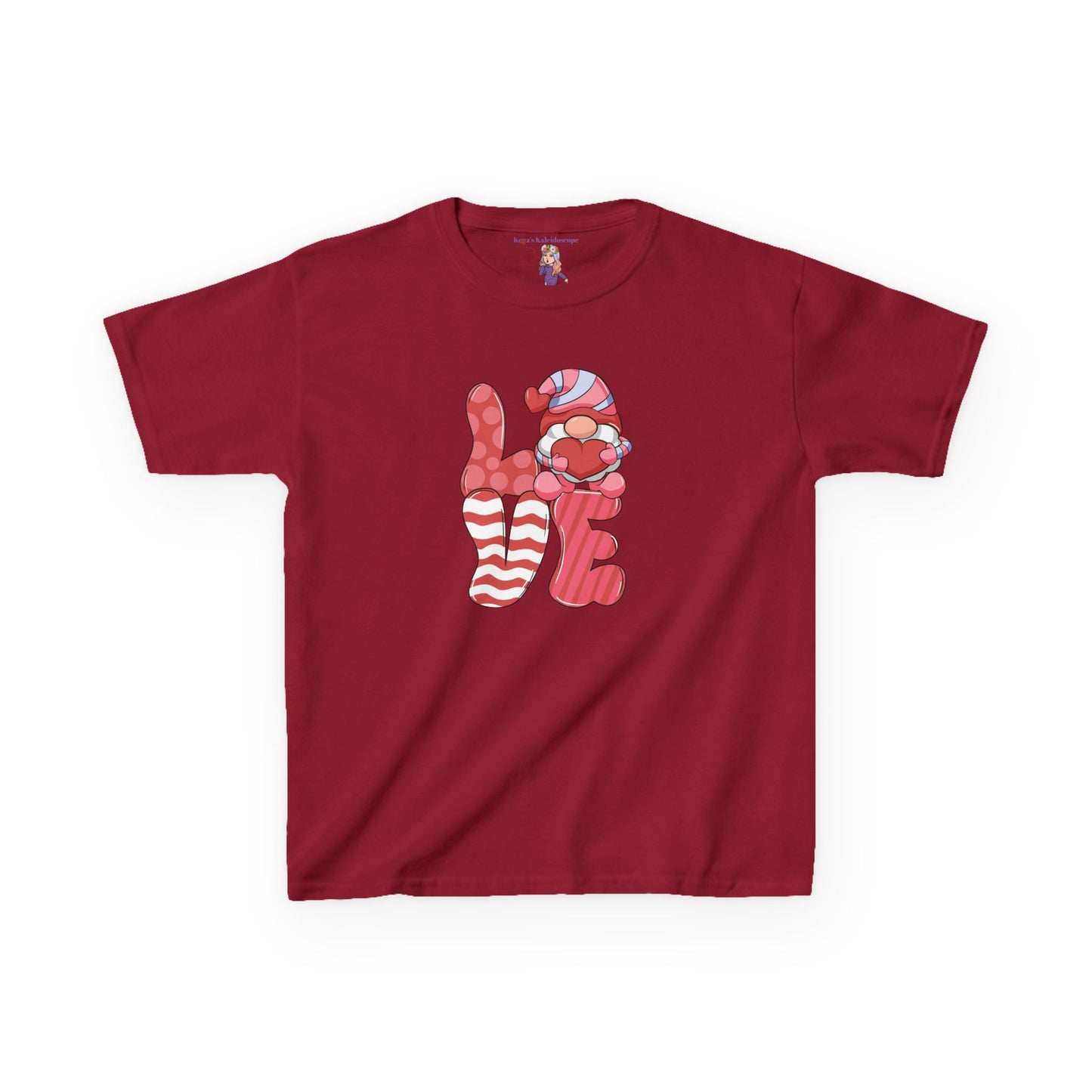 Love Gnome Valentines Day Kids Heavy Cotton™ Tee