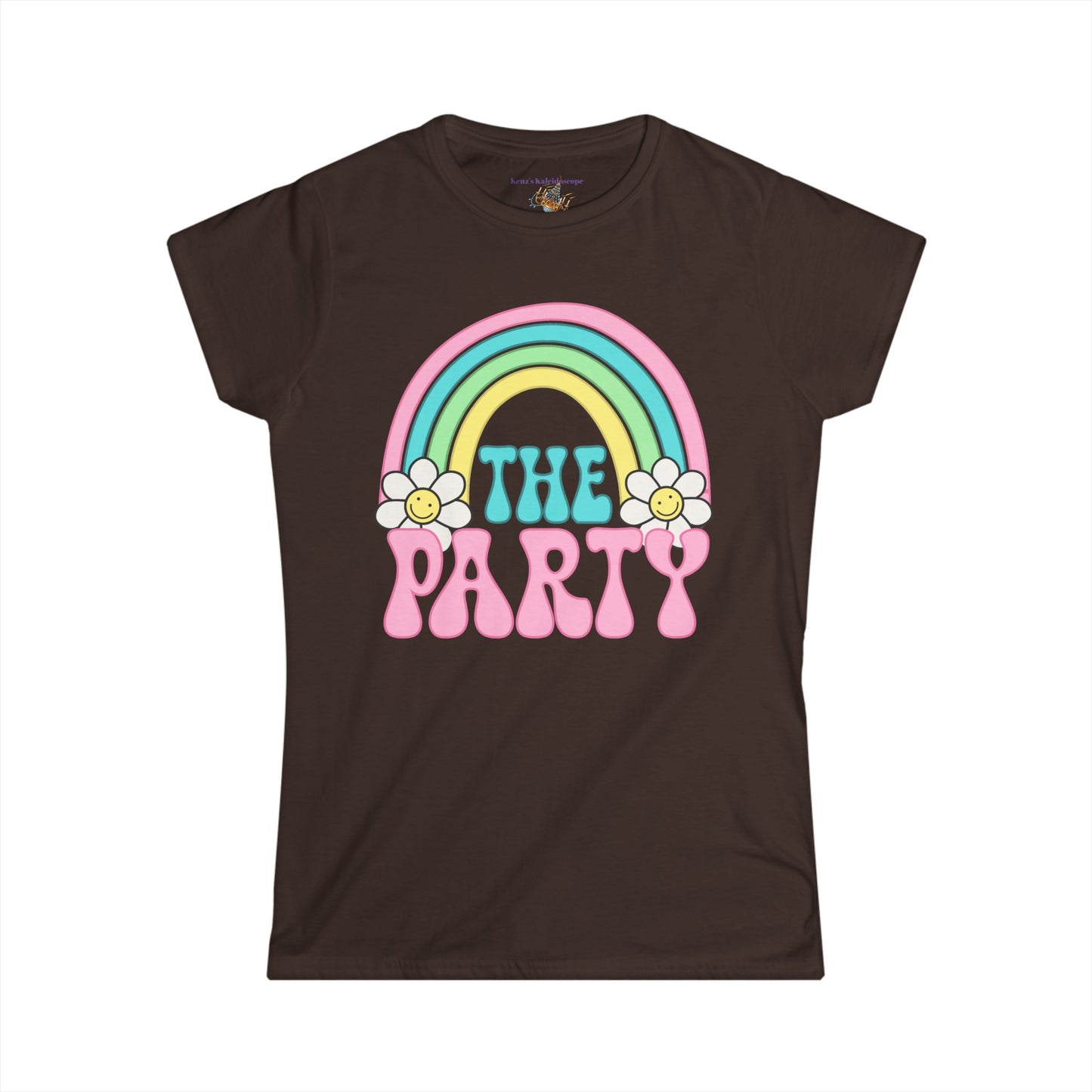 Bridal Party Retro Rainbow, S-2XL, Women's Softstyle Tee
