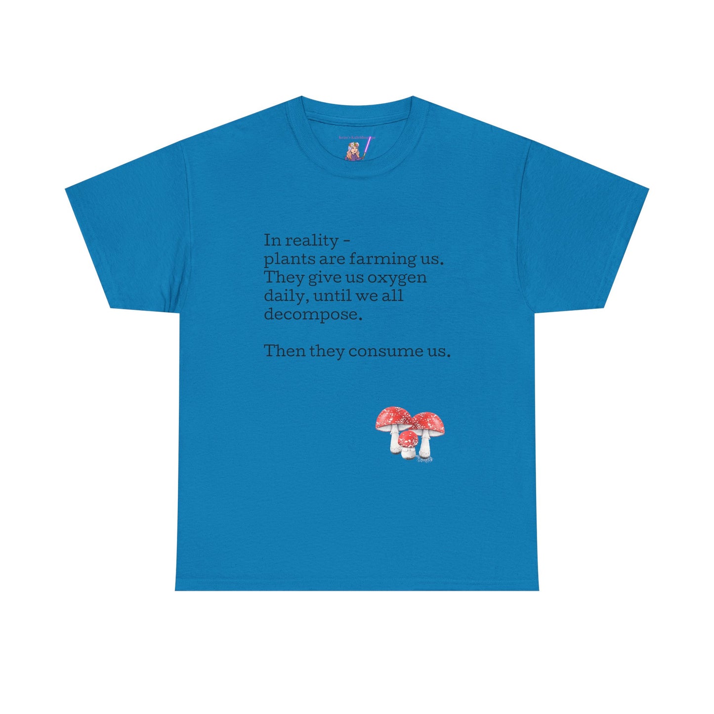 Plantfood, mushrooms s, m, l, xl, 2xl, 3xl, 4xl, 5xl Unisex Heavy Cotton Tee