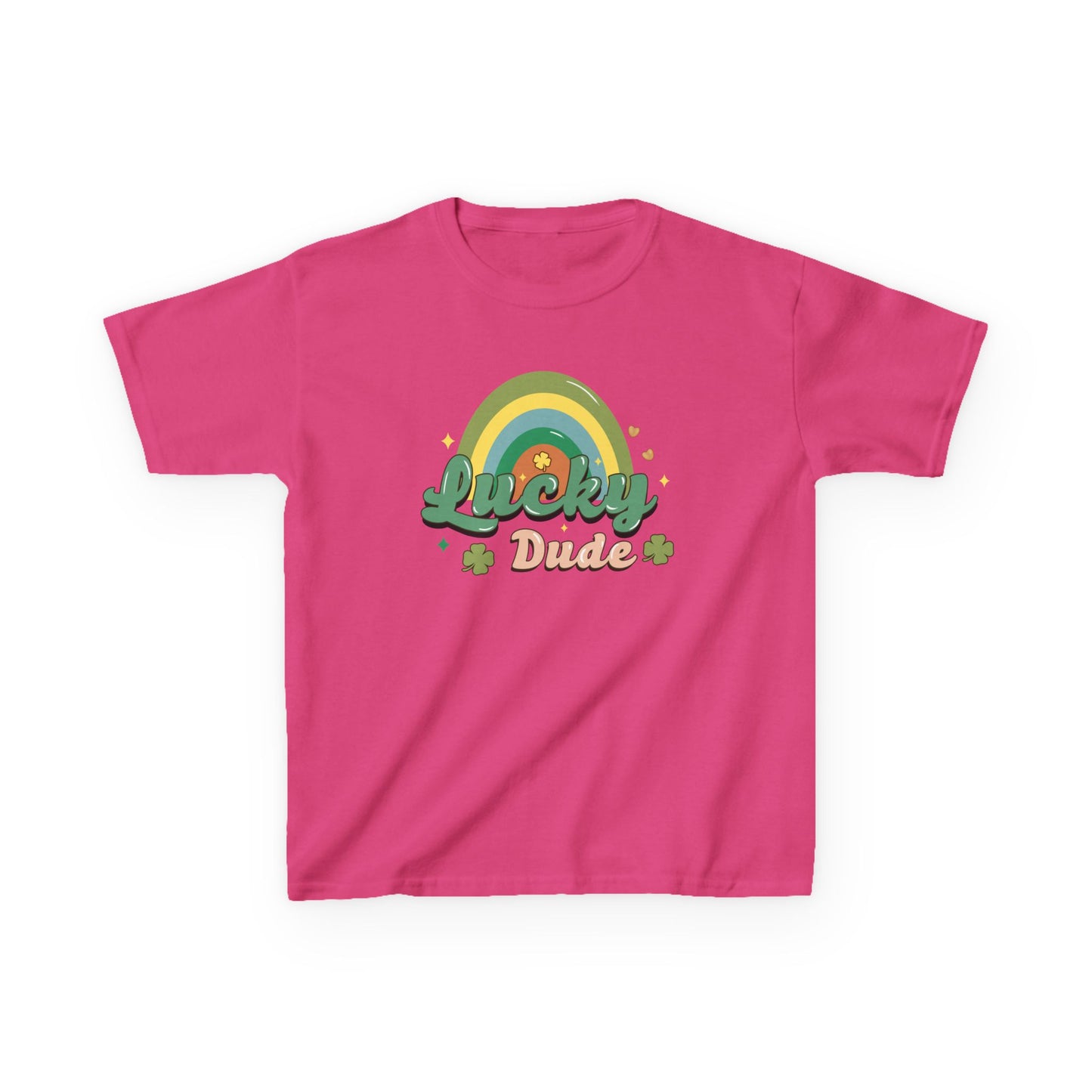 Lucky Dude St Patricks Day Kids Heavy Cotton Tee