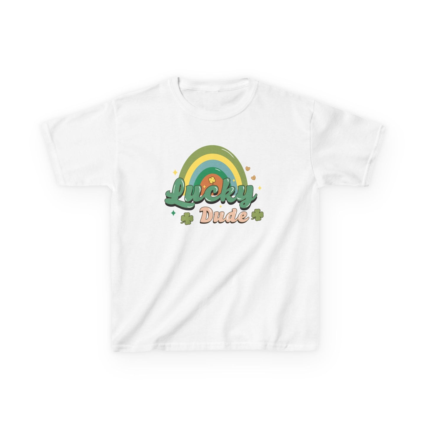 Lucky Dude St Patricks Day Kids Heavy Cotton Tee
