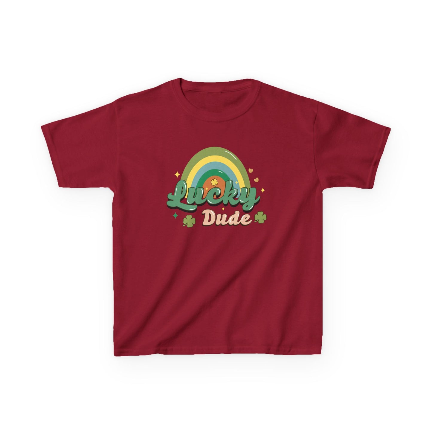 Lucky Dude St Patricks Day Kids Heavy Cotton Tee